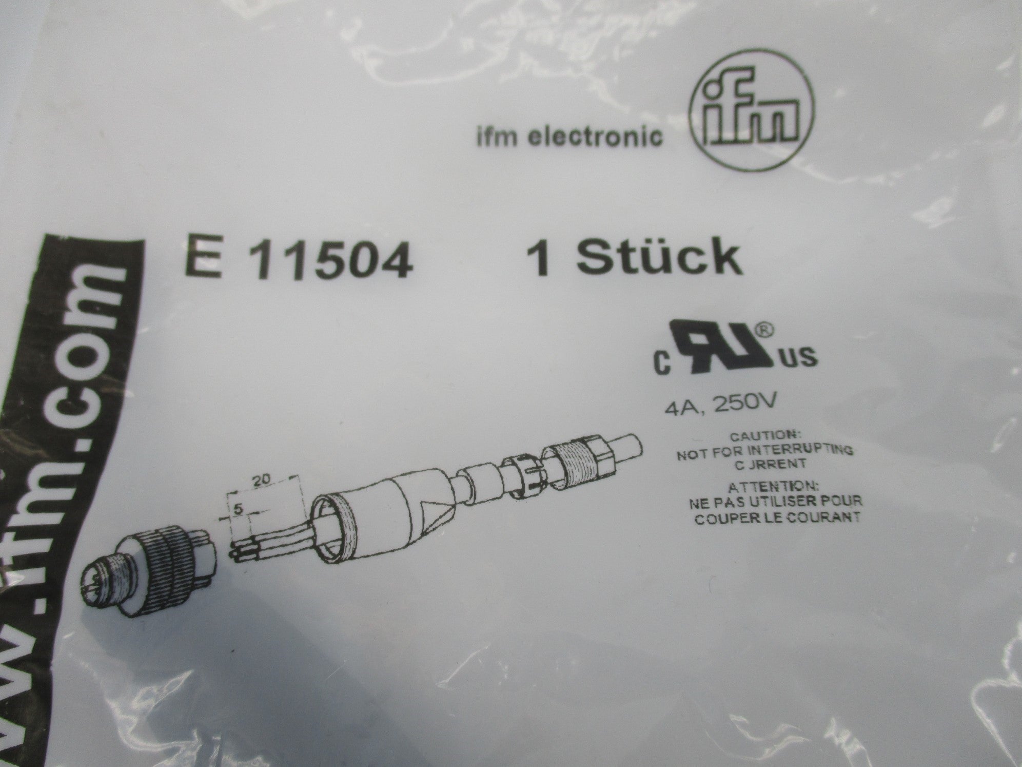 IFM EFECTOR E11504 250V 4A NSMP
