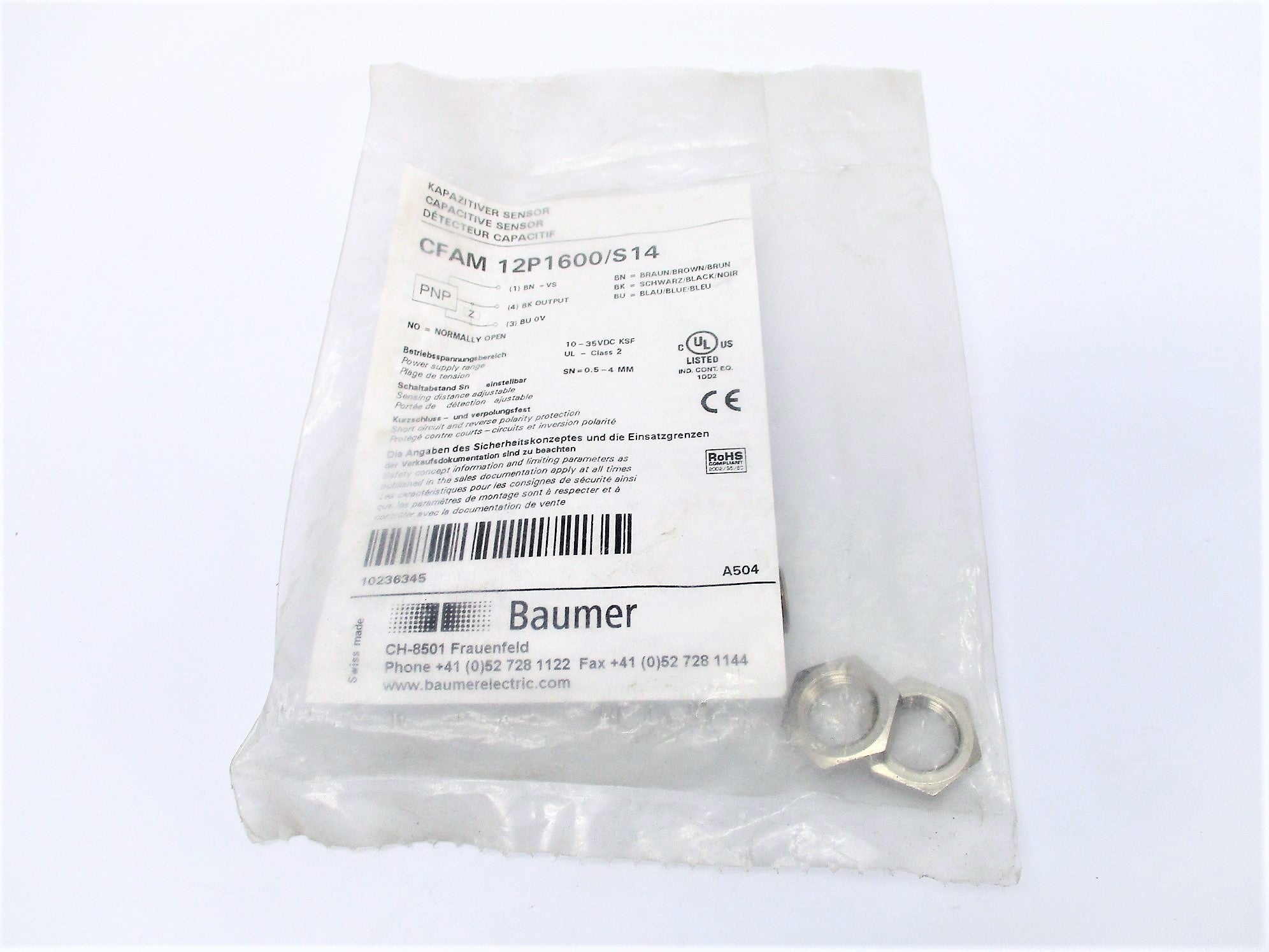 BAUMER CFAM12P1600/S14 10-30VDC NSMP