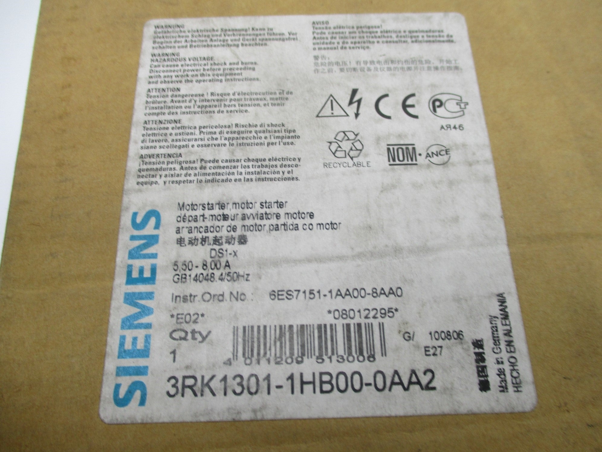 SIEMENS 3RK1301-1HB00-0AA2 NSMP