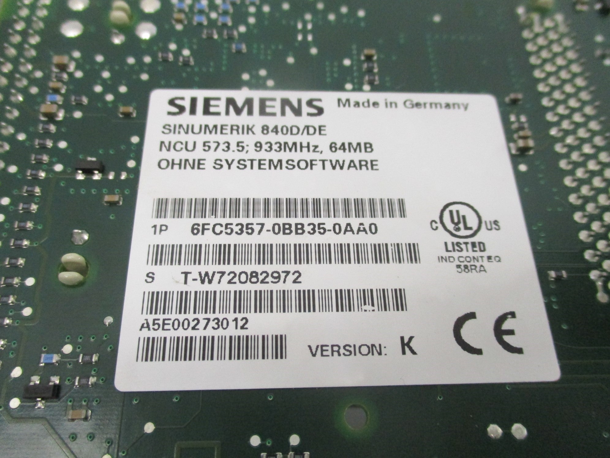 SIEMENS 6FC5357-0BB35-0AA0 NSNP