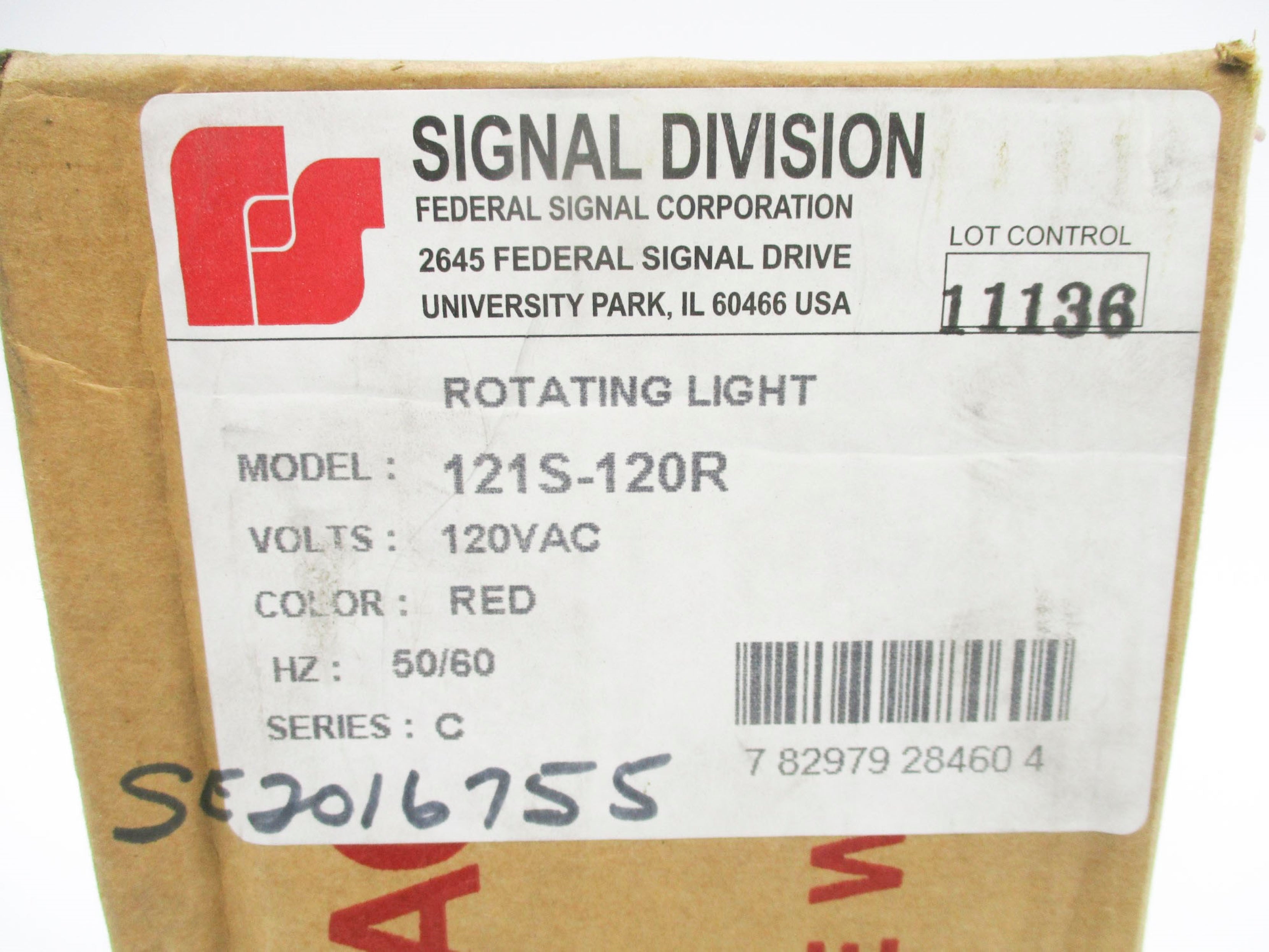 FEDERAL SIGNAL 121S-120R SER. C 120VAC NSFS
