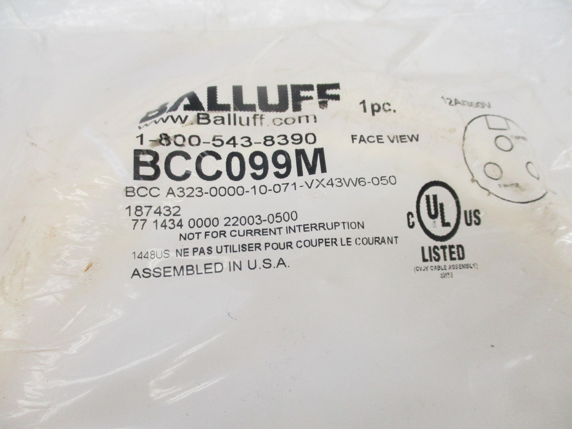 BALLUFF BCCA323-0000-10-071-VX43W6-050 BCC099M 300V 12A NSMP