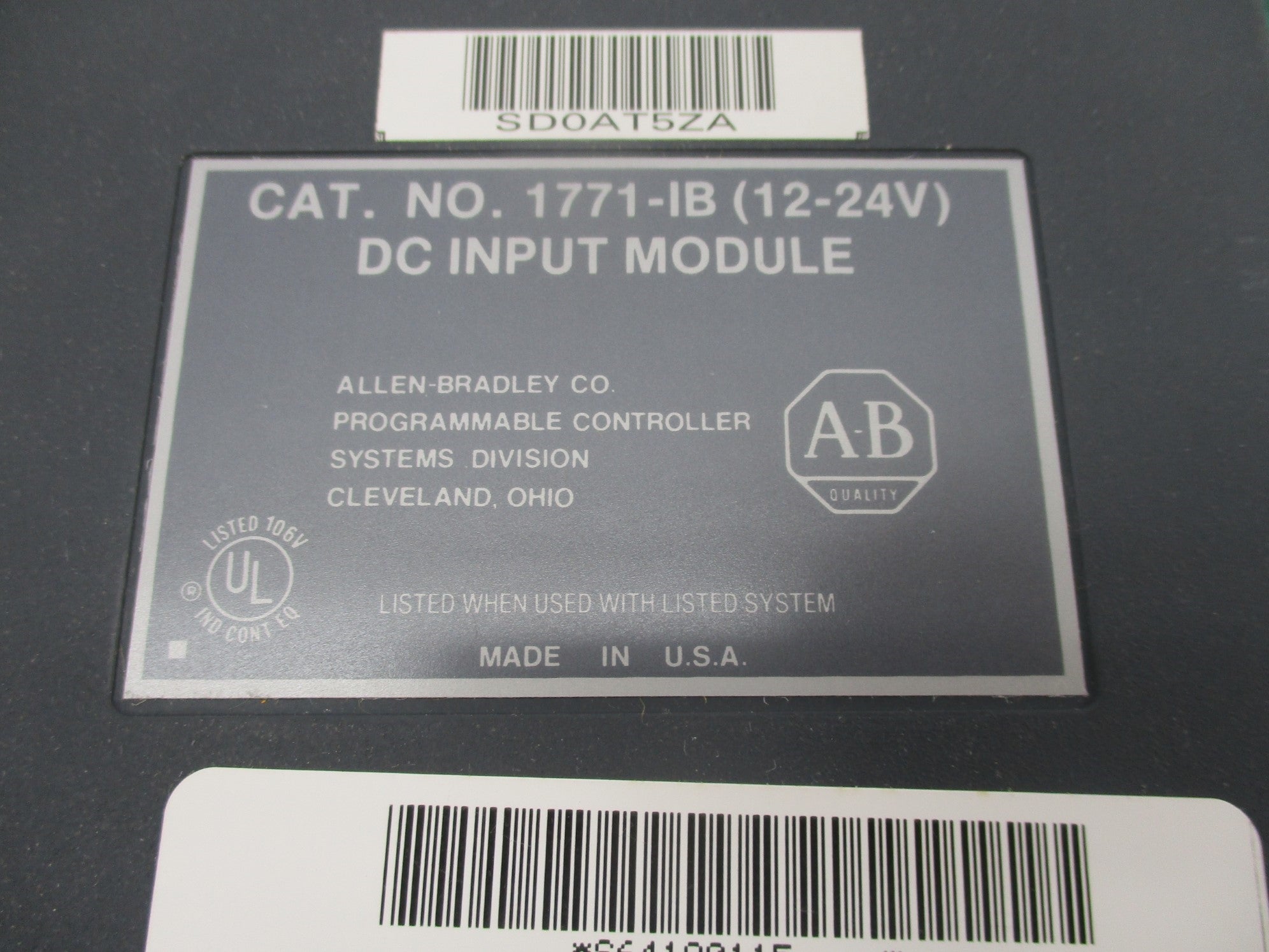 ALLEN BRADLEY 1771-IB UNMP