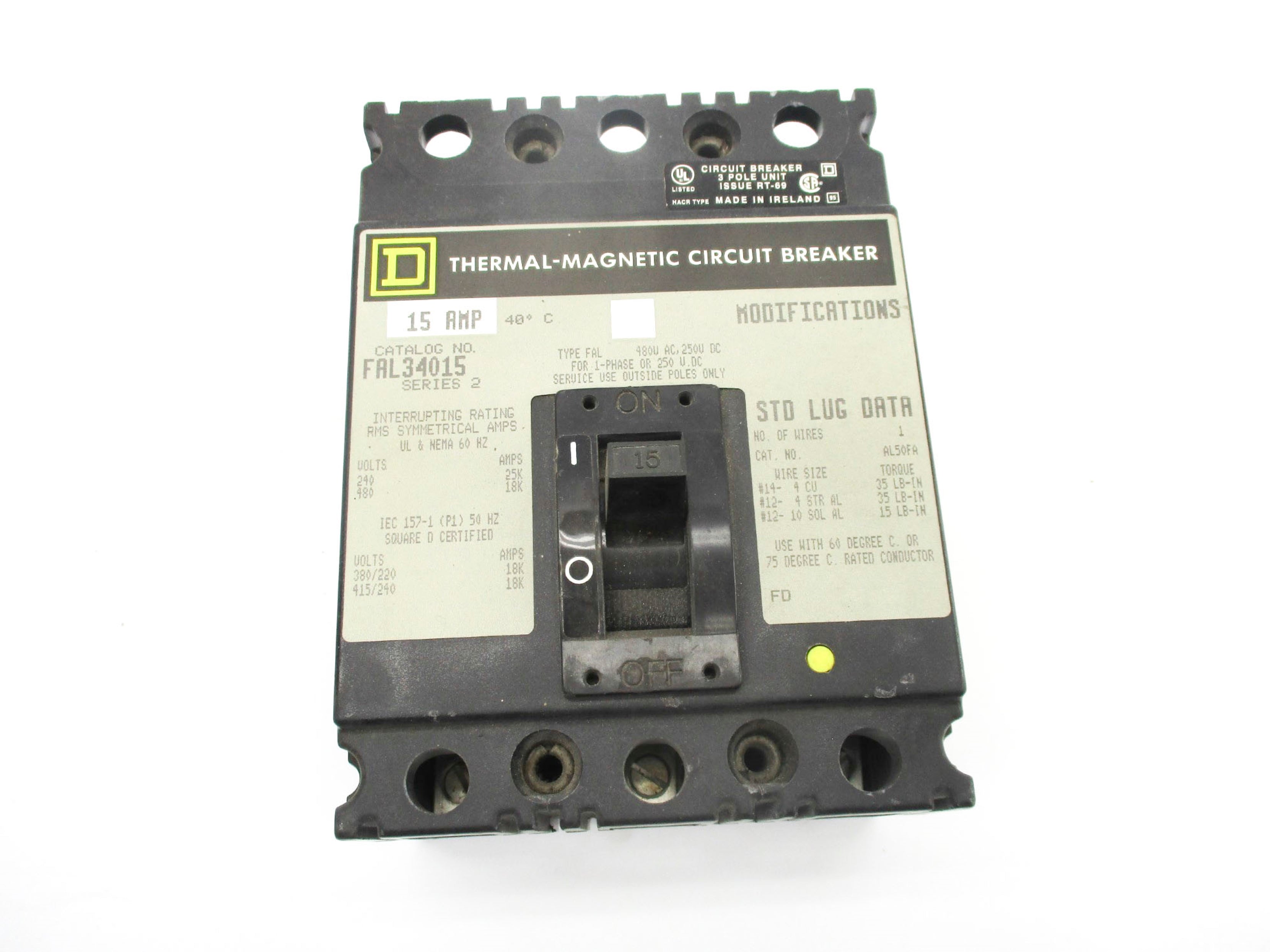 SQUARE D FAL34015 15A (GREY) NSMP