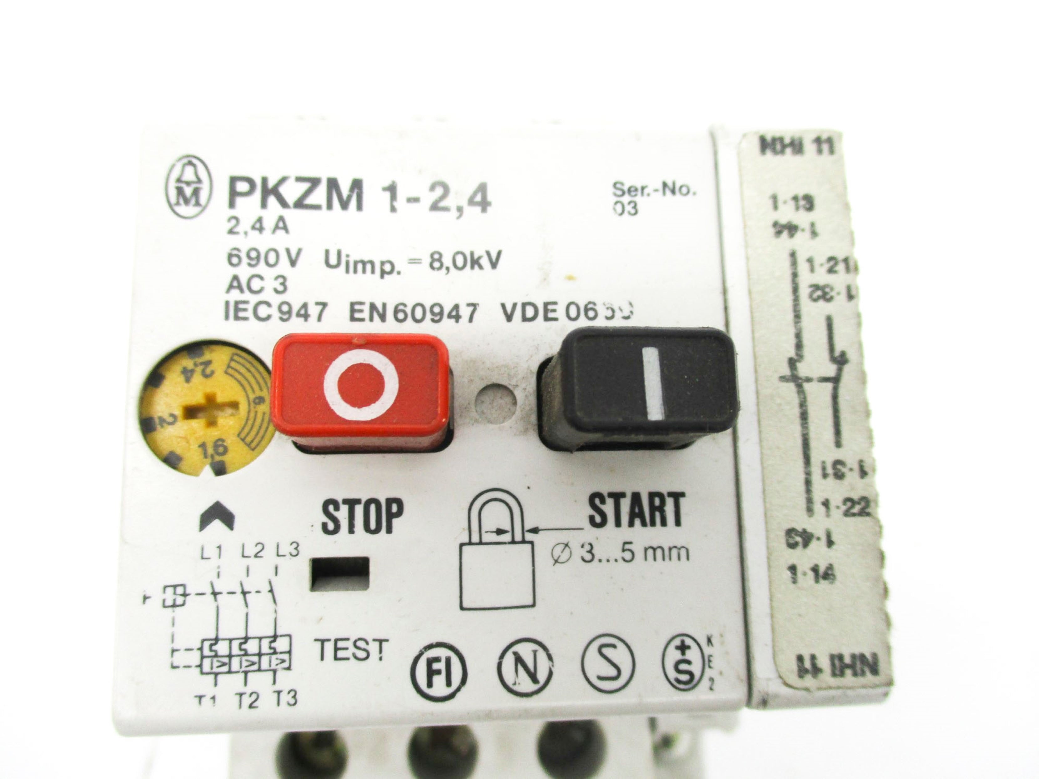 KLOCKNER MOELLER PKZM1-2.4 SER.03 NSNP
