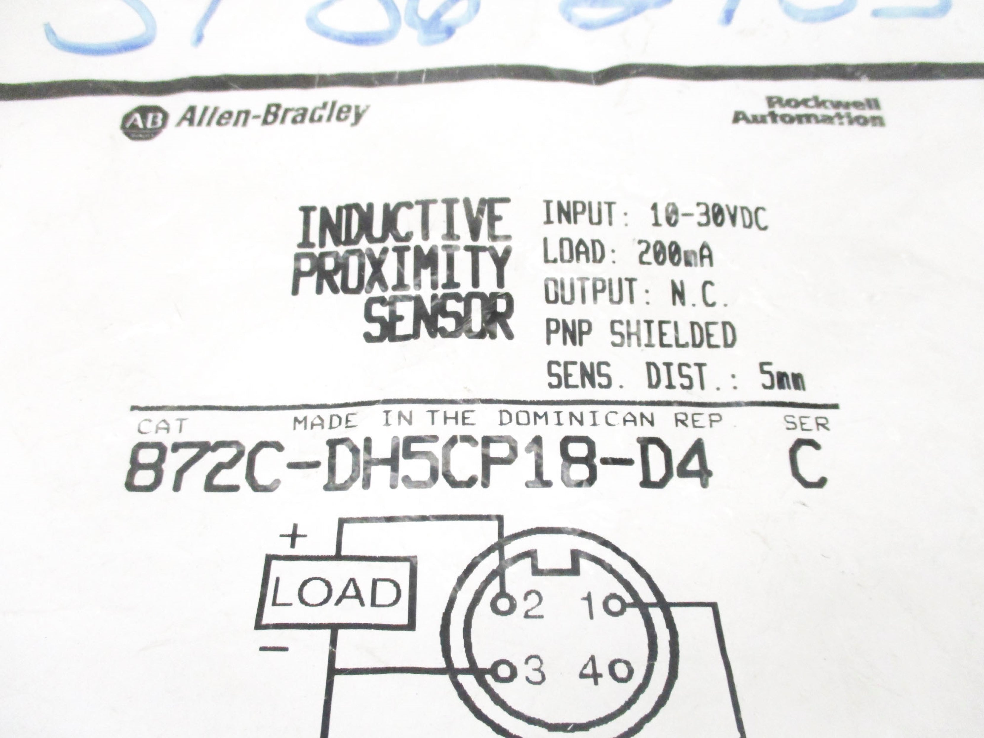 ALLEN BRADLEY 872C-DH5CP18-D4 SER. C NSMP
