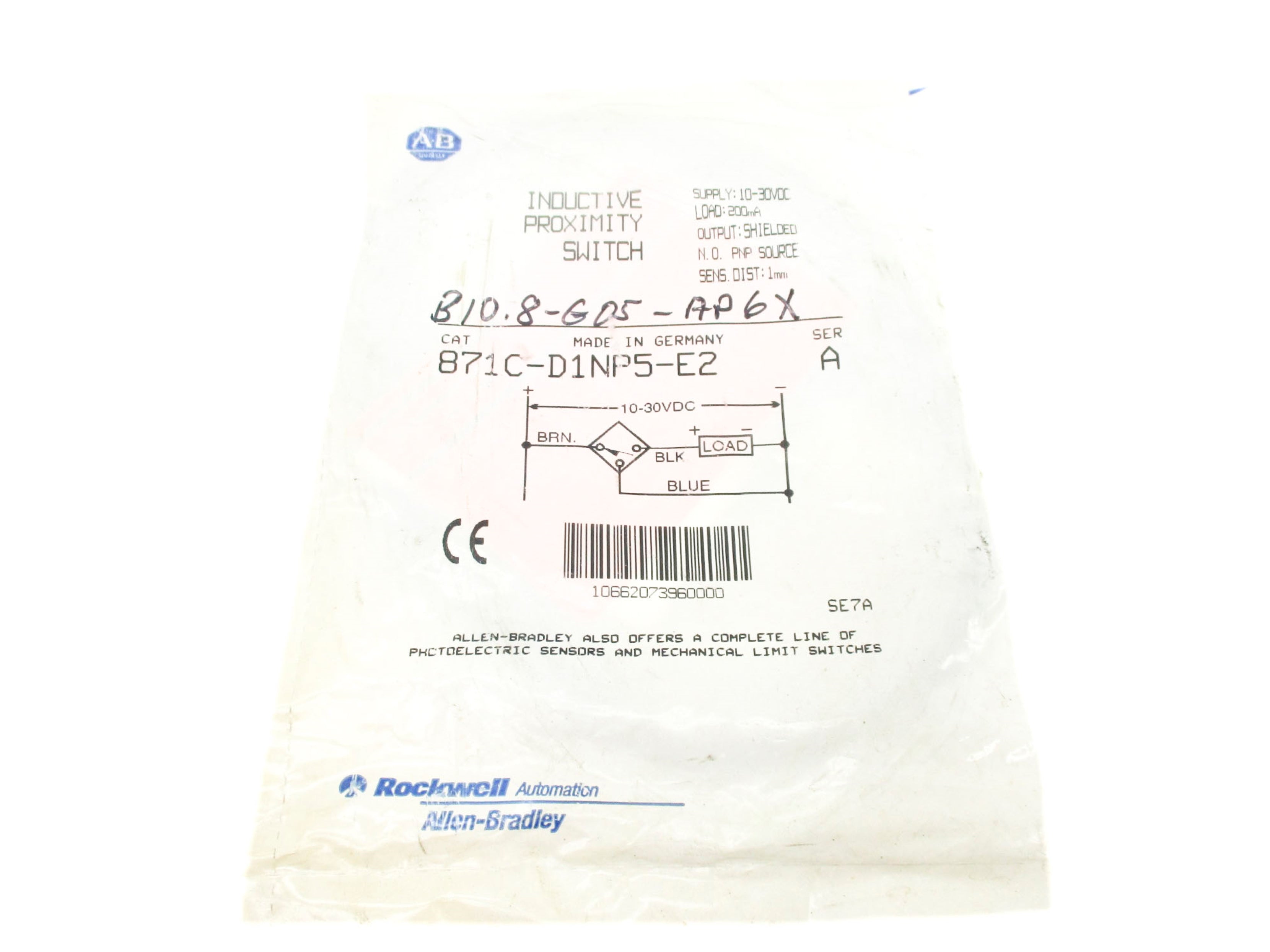 ALLEN BRADLEY 871C-D1NP5-E2 SER. A NSMP