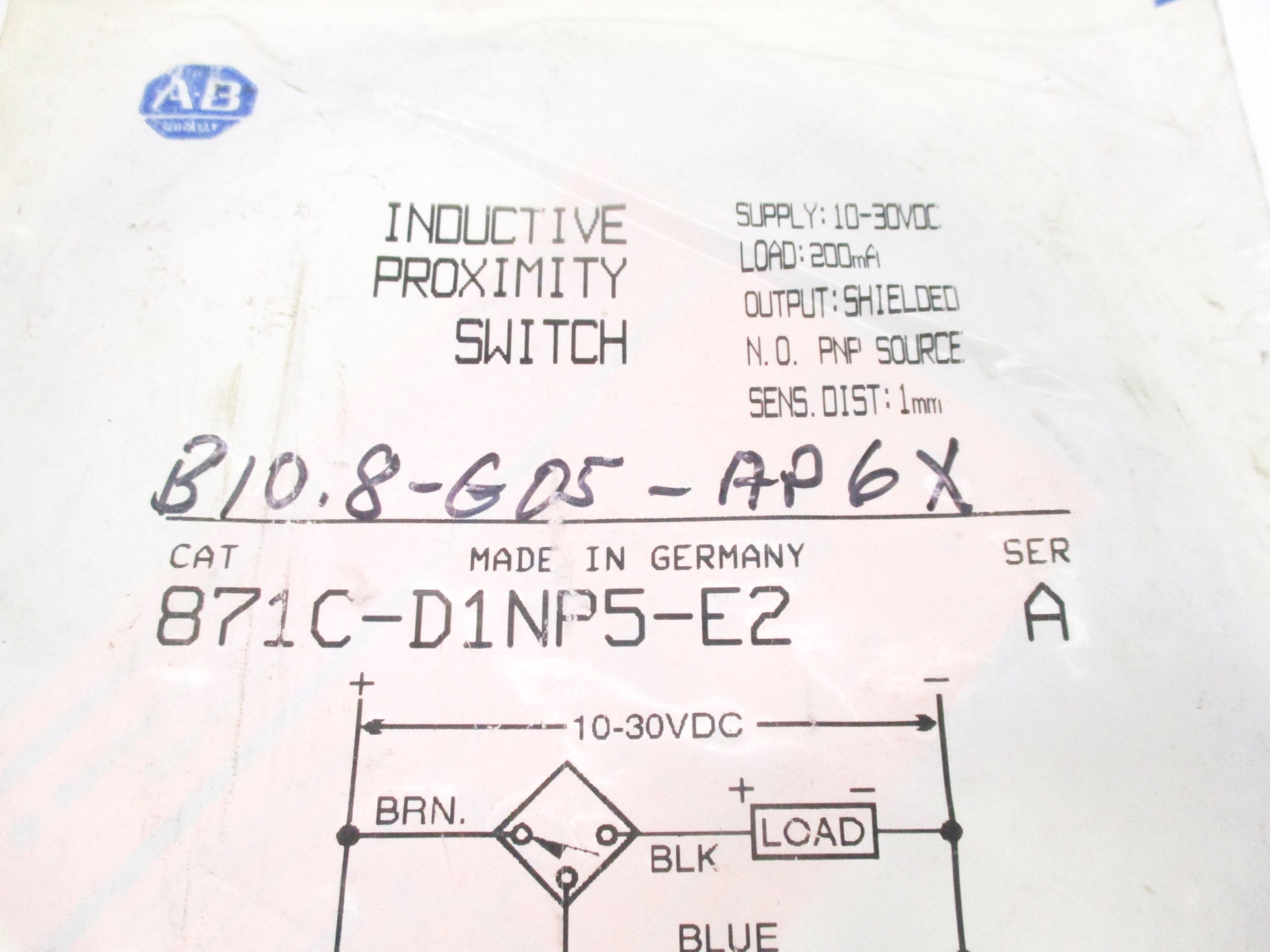 ALLEN BRADLEY 871C-D1NP5-E2 SER. A NSMP