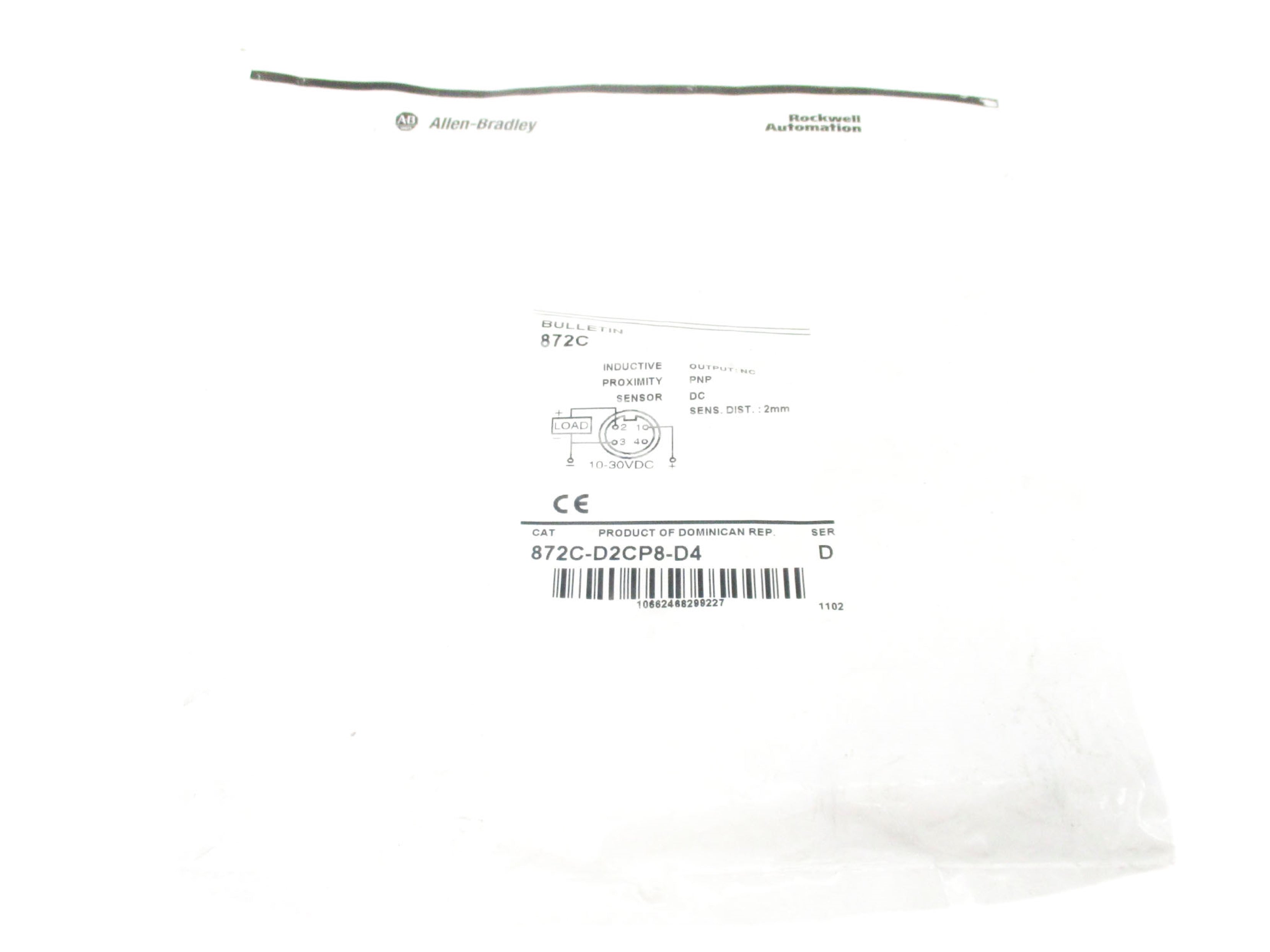 ALLEN BRADLEY 872C-D2CP8-D4 SER. D NSMP