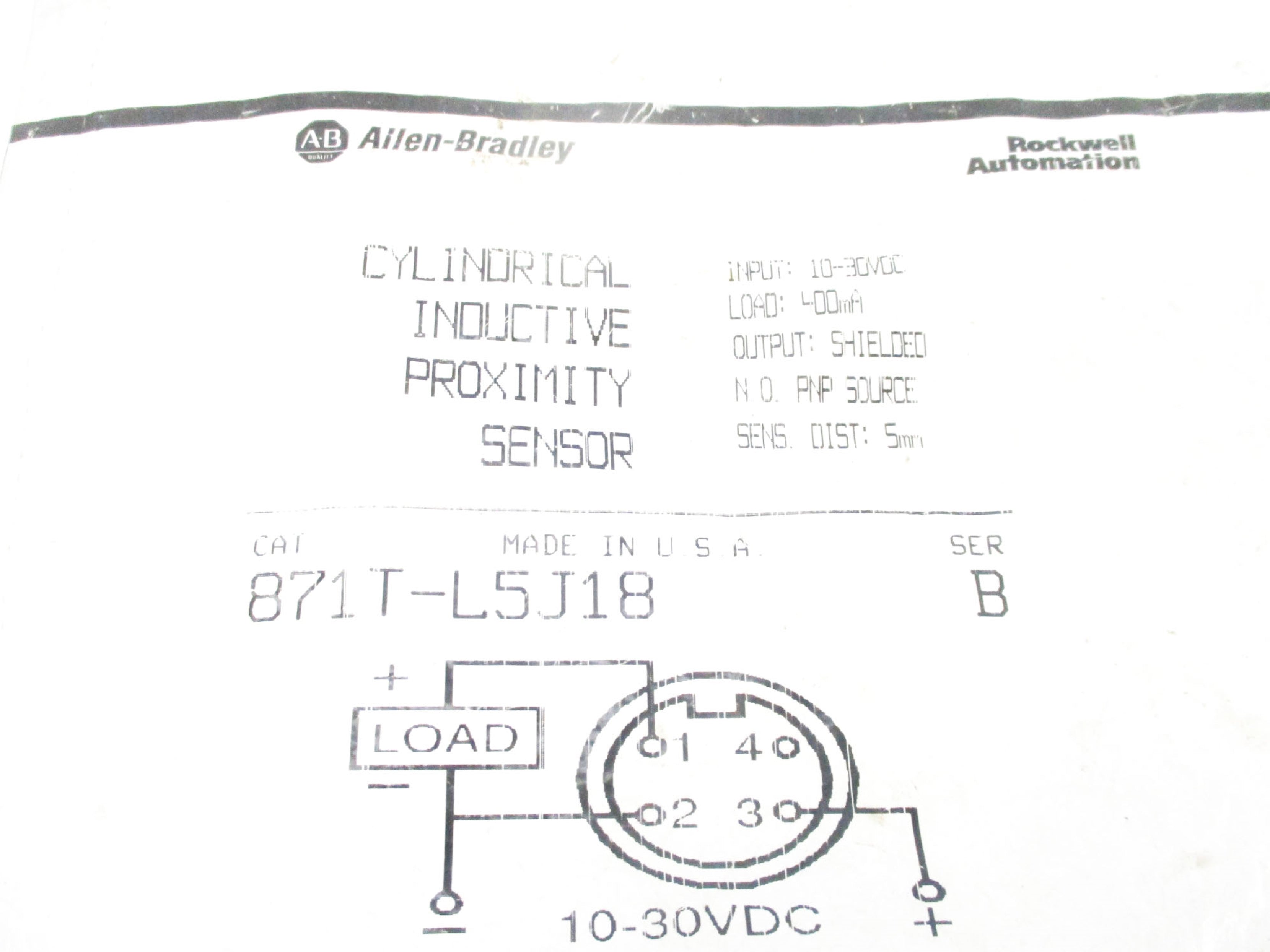 ALLEN BRADLEY 871T-L5J18 SER. B NSMP