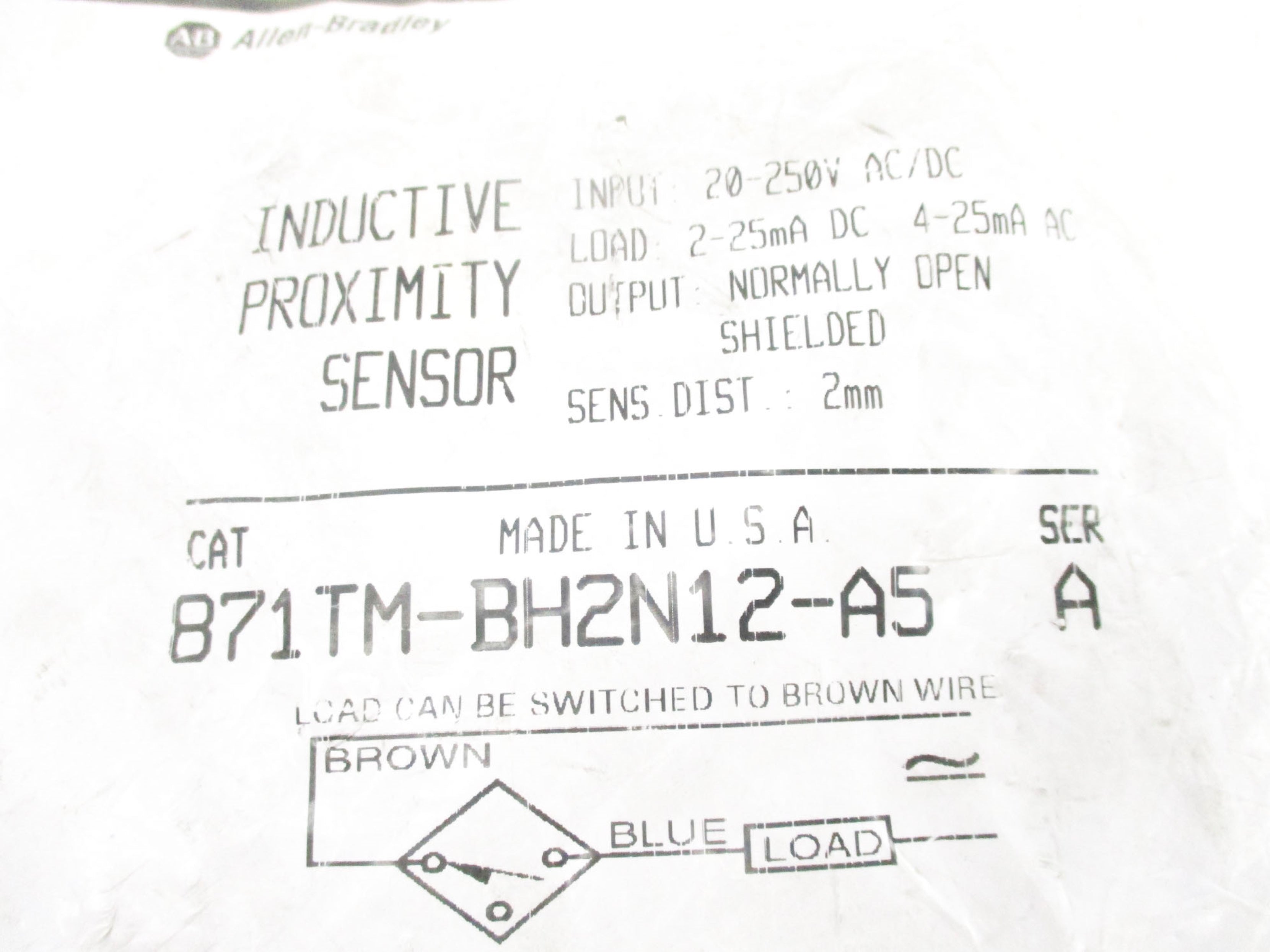 INDUSTRIAL SPARE PART 871TM-BH2N12-A5 SER. A NSMP