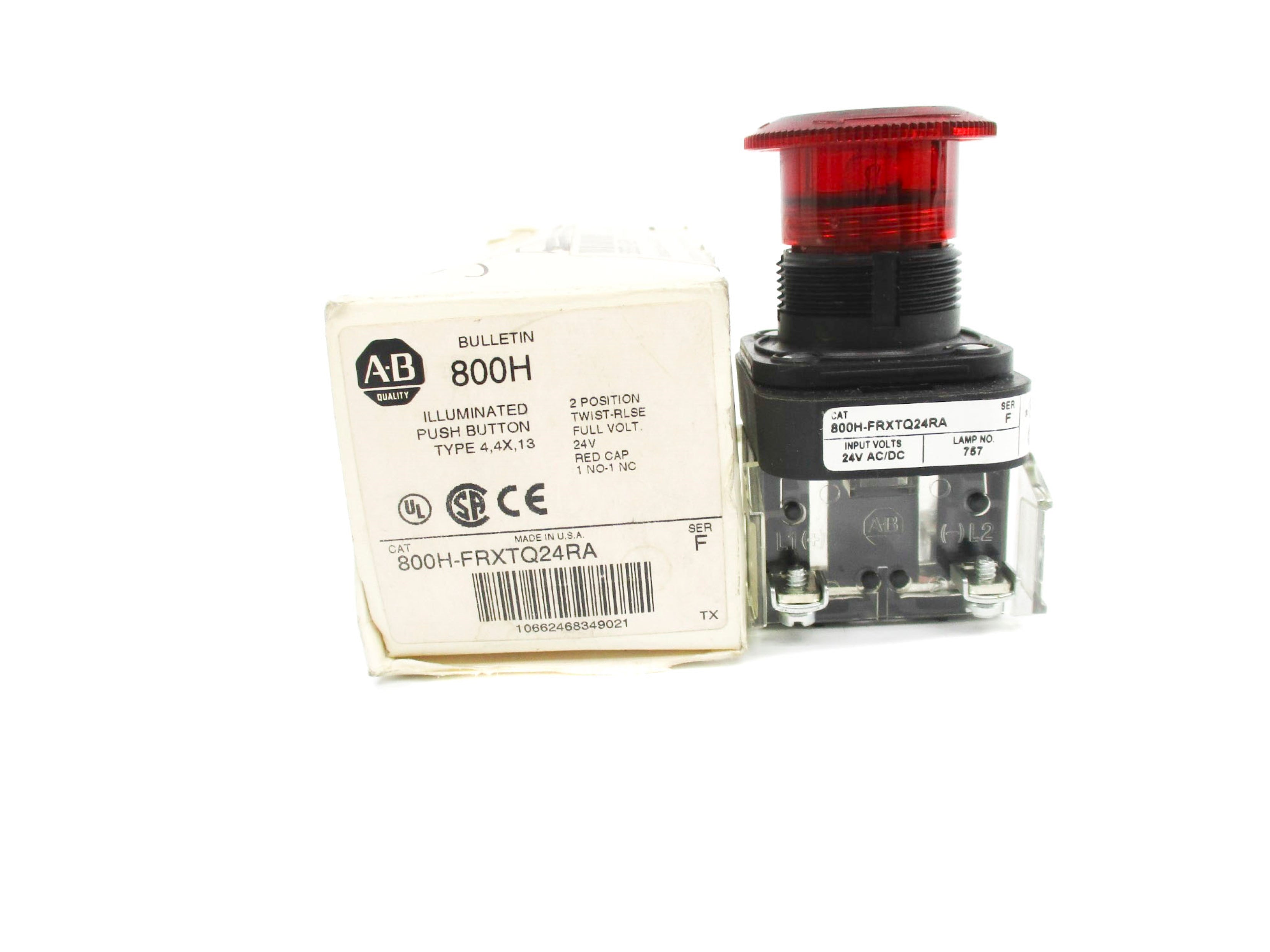 ALLEN BRADLEY 800H-FRXTQ24RA SER. F (WH) NSMP