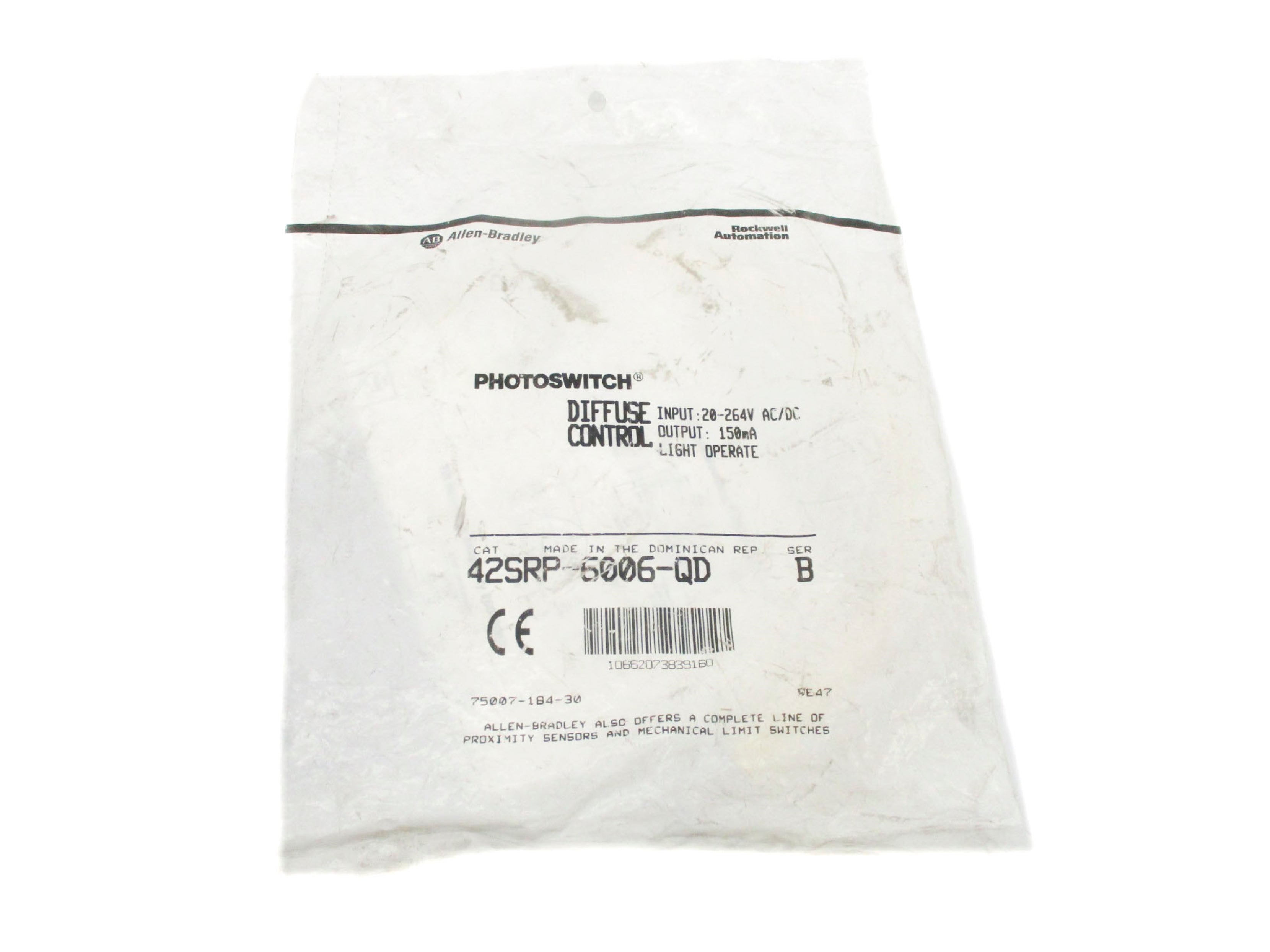 ALLEN BRADLEY 42SRP-6006-QD SER. B 20-264VAC/DC NSMP