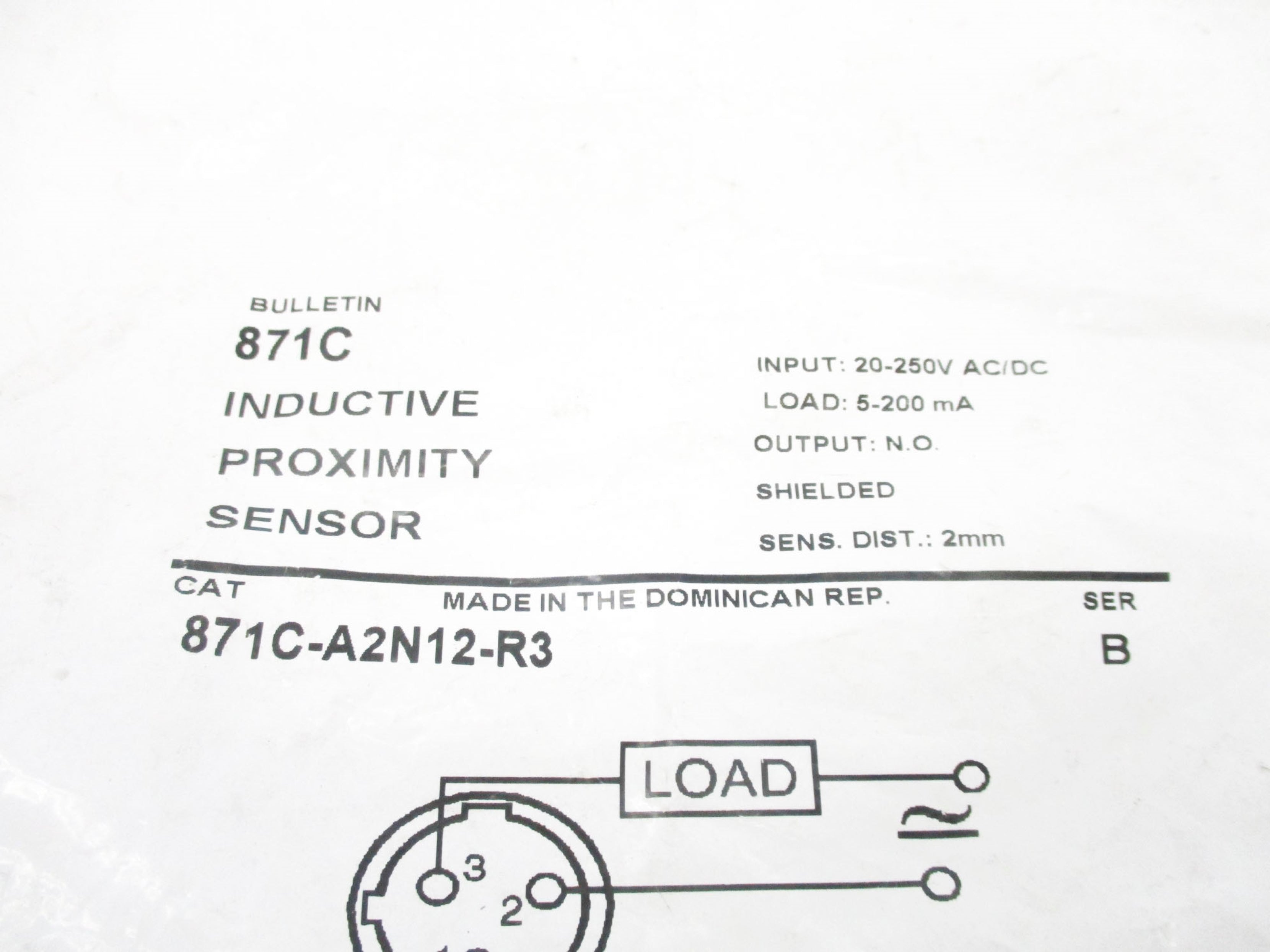 ALLEN BRADLEY 871C-A2N12-R3 SER. B NSMP