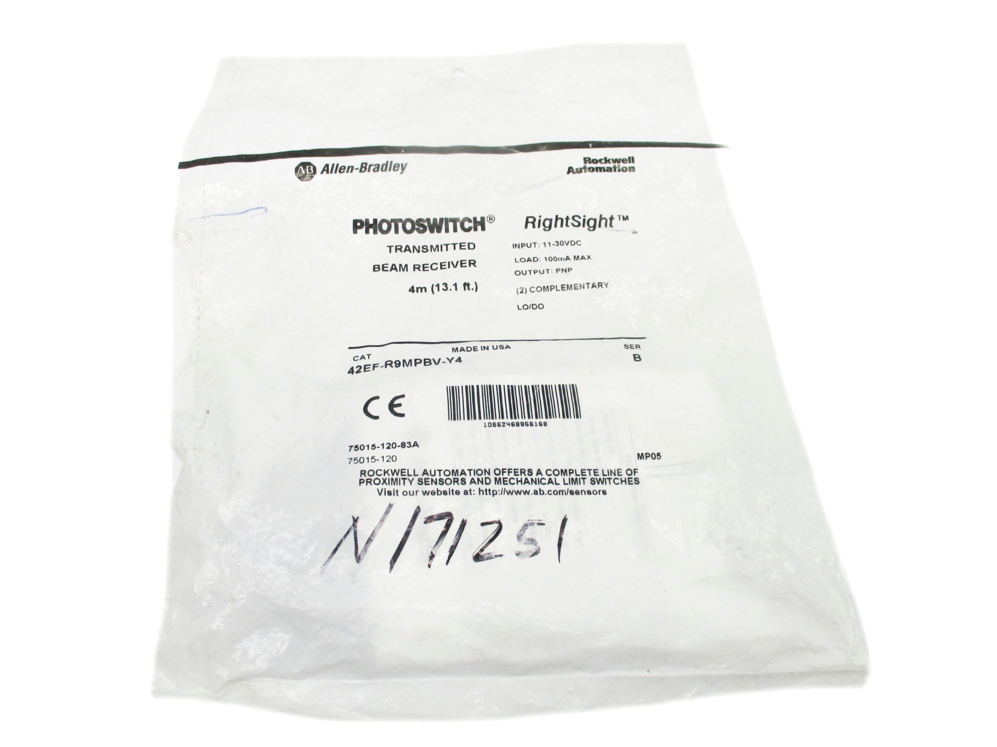ALLEN BRADLEY 42EF-R9MPBV-Y4 SER. B NSMP
