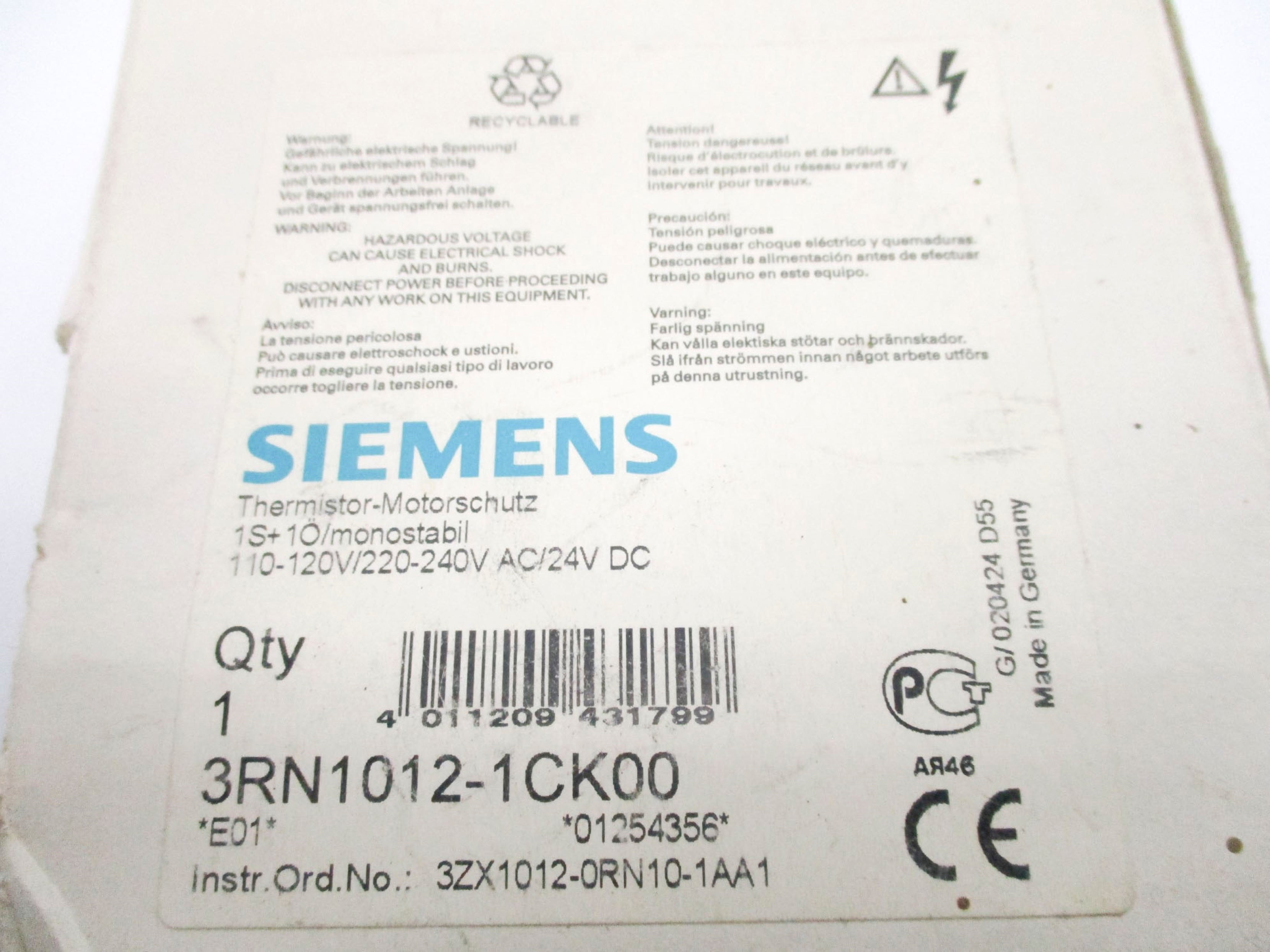 SIEMENS 3RN1012-1CK00 NSMP