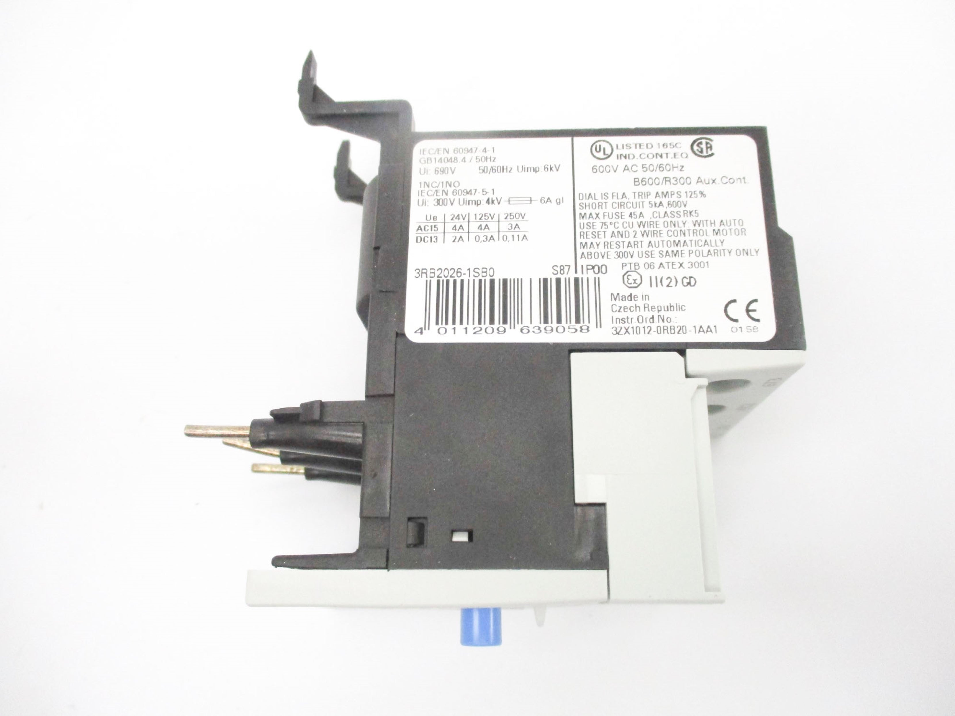 SIEMENS 3RB2026-1SB0 600VAC 45A NSMP