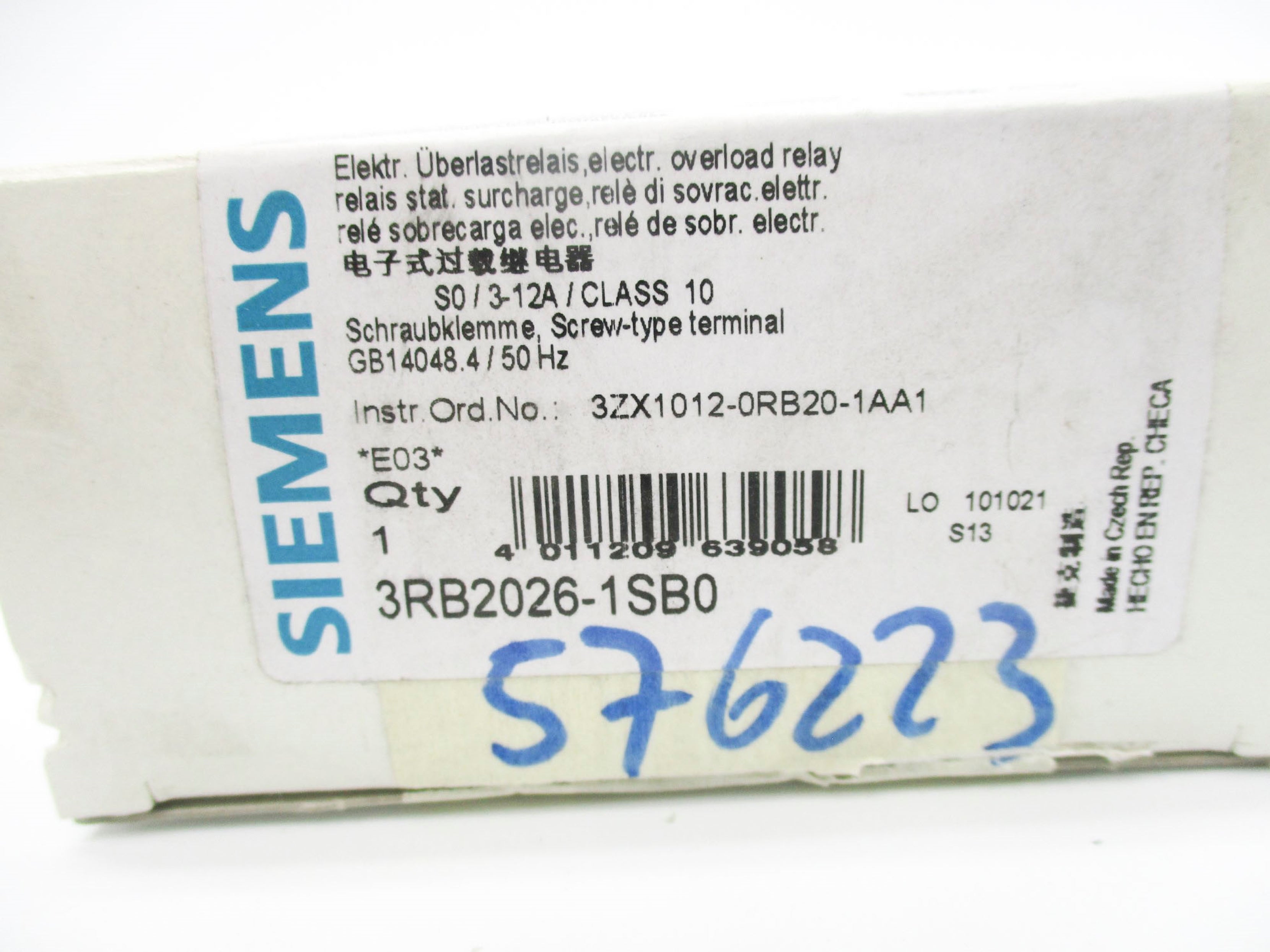 SIEMENS 3RB2026-1SB0 600VAC 45A NSMP