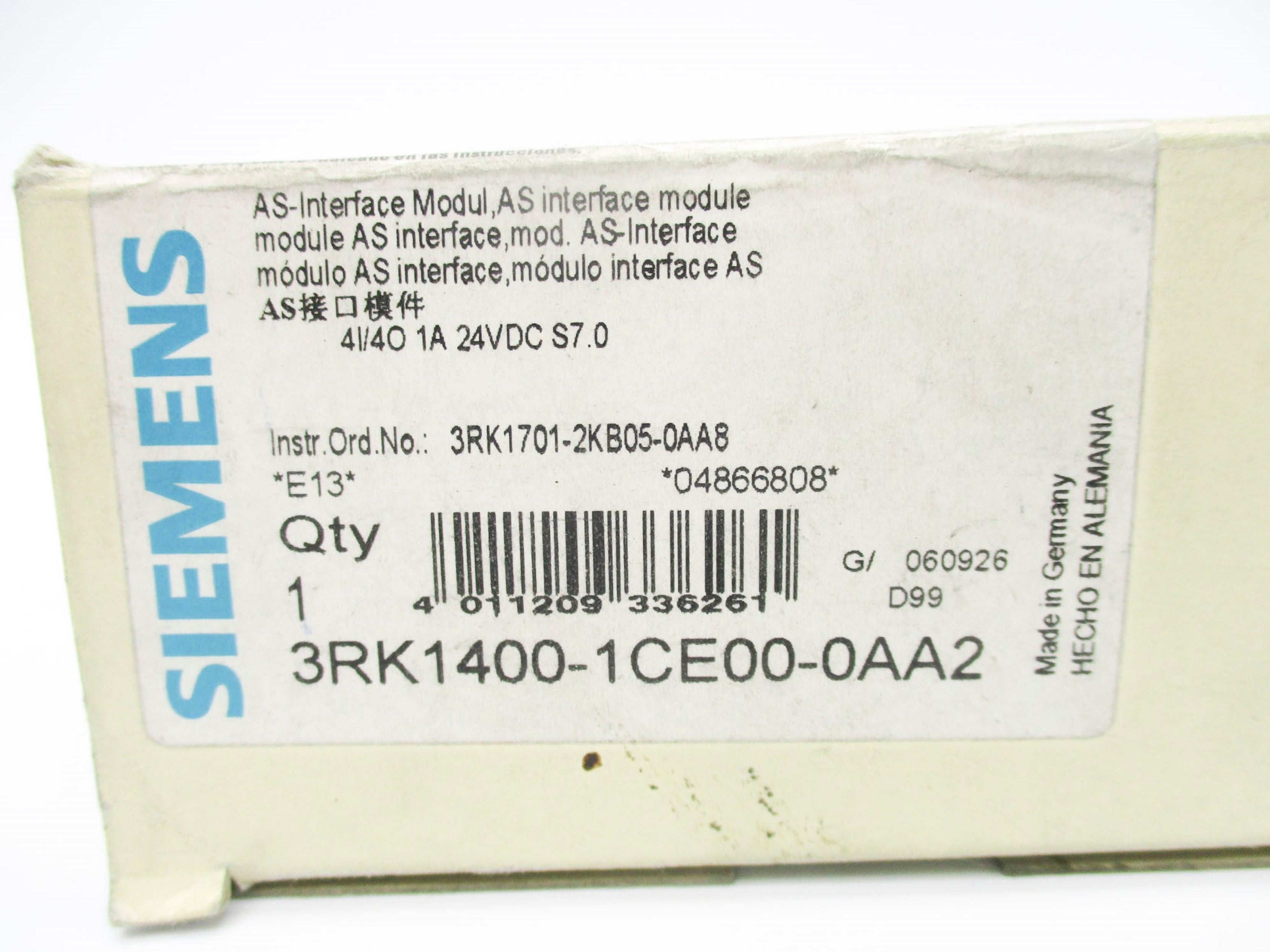 SIEMENS 3RK1400-1CE00-0AA2 NSMP
