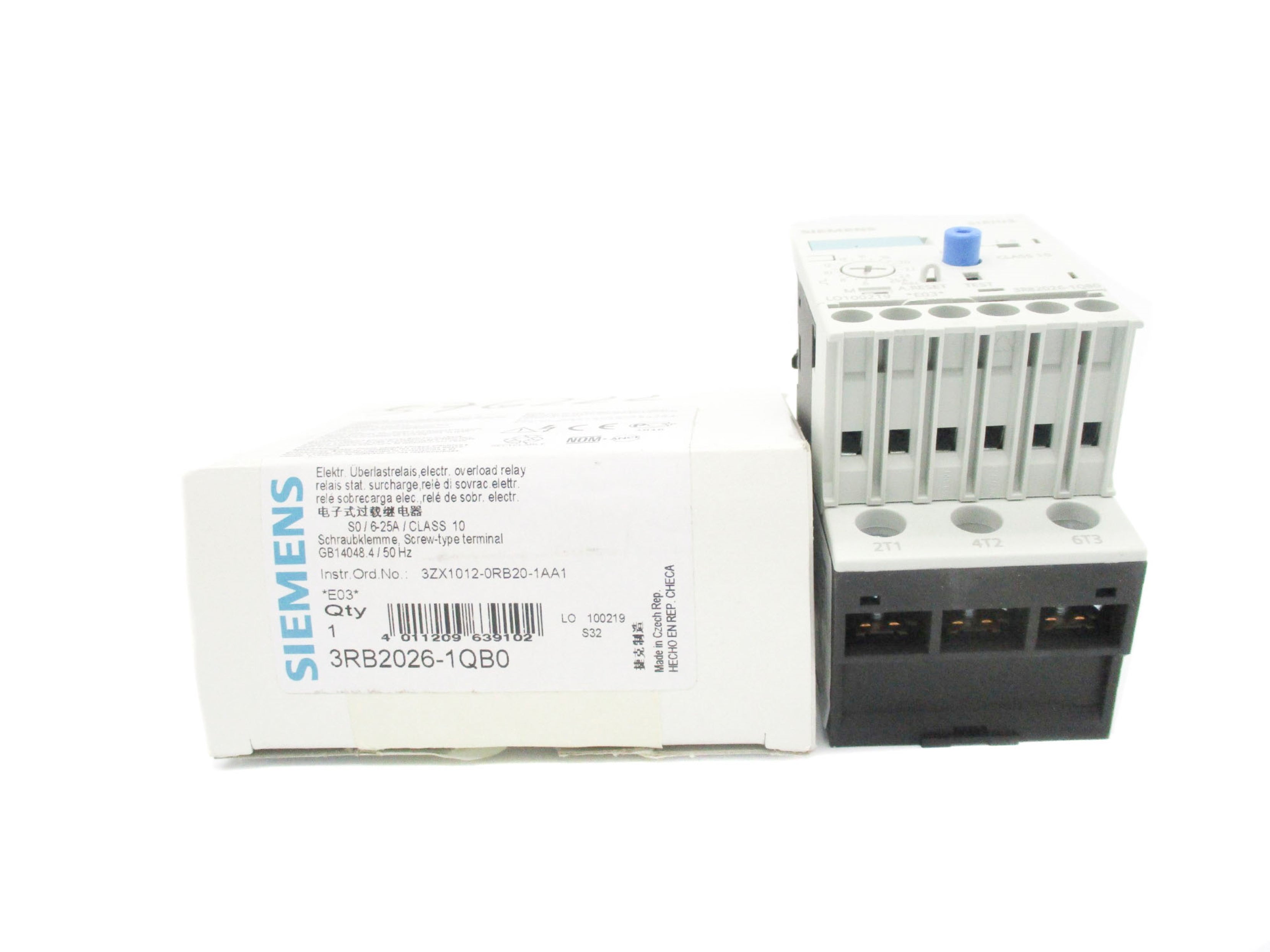 SIEMENS 3RB2026-1QB0 600V 6-25A NSMP