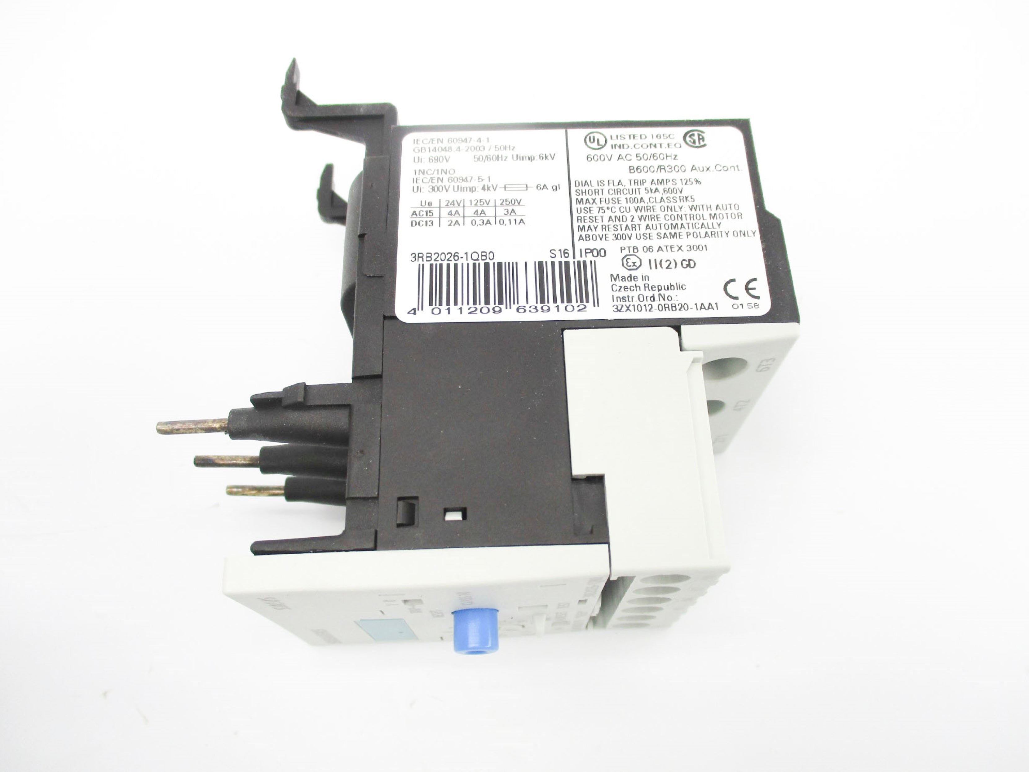 SIEMENS 3RB2026-1QB0 600V 6-25A NSMP