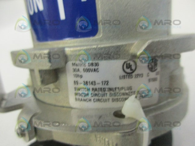 MELTRIC 89-38143-172 MALE INLET PLUG *NEW NO BOX*