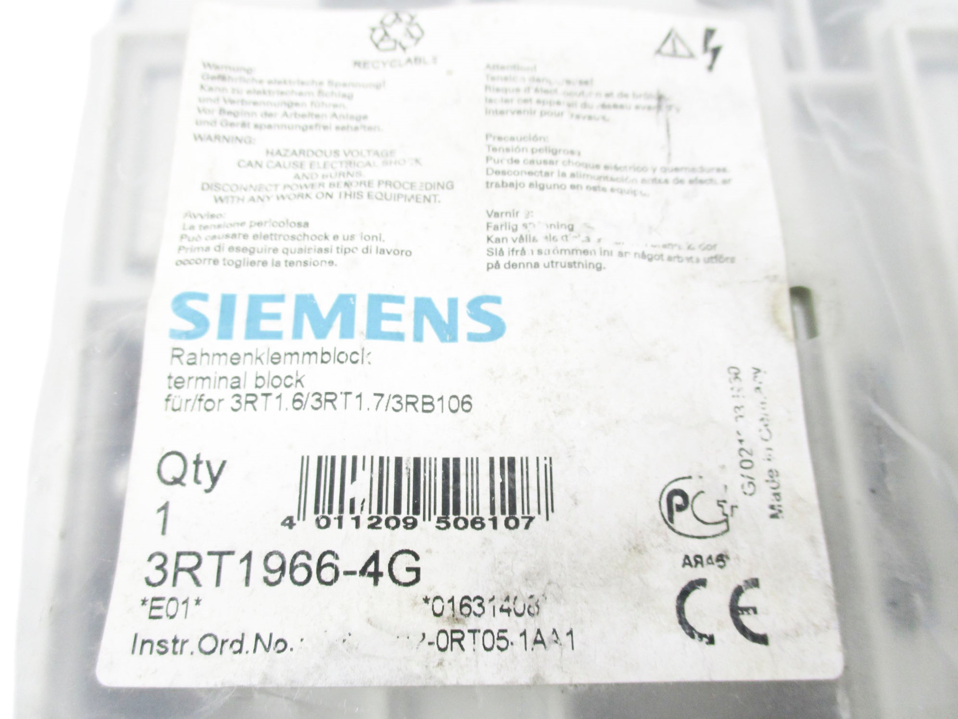 SIEMENS 3RT1966-4G NSMP