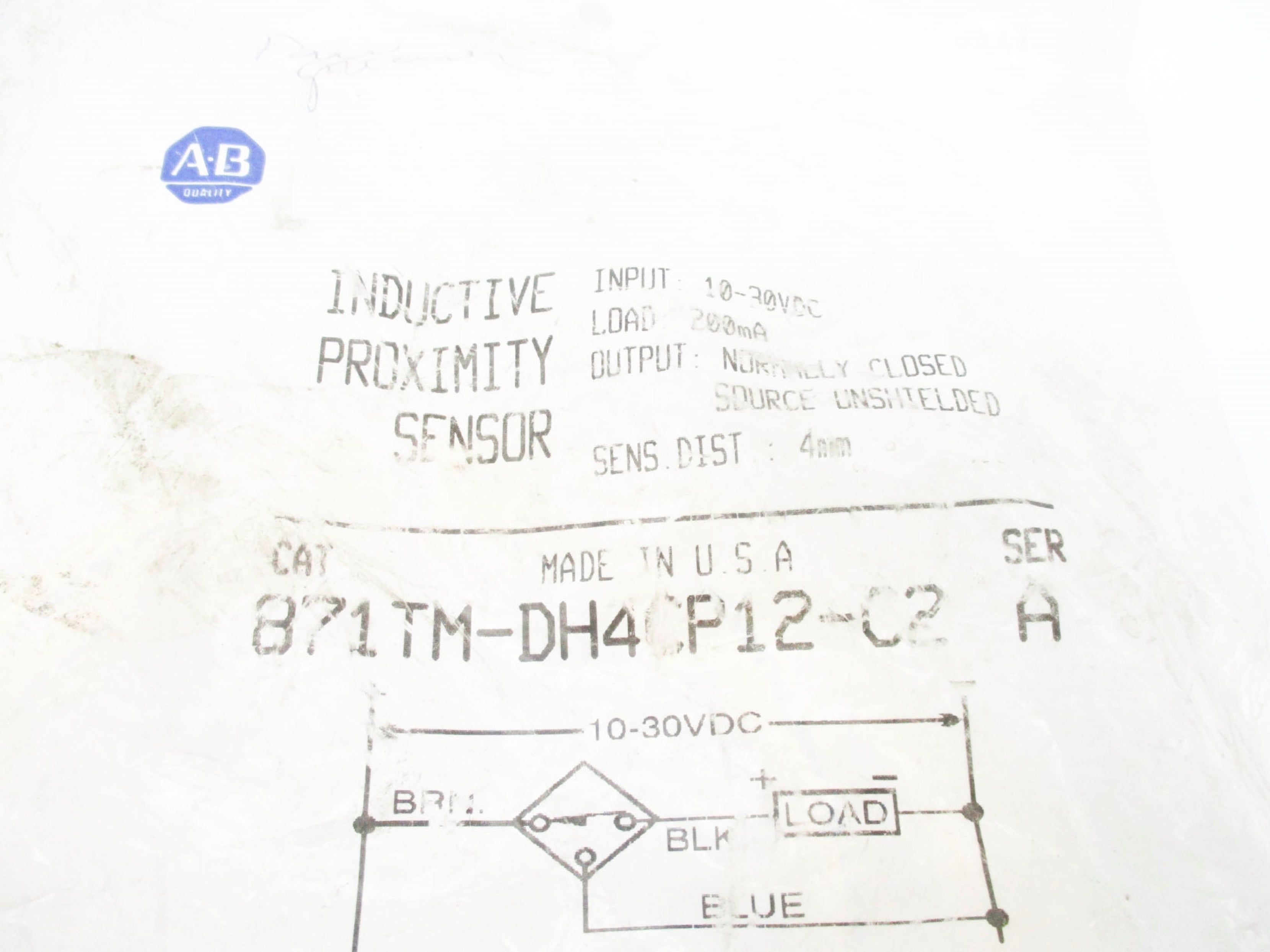 ALLEN BRADLEY 871TM-DH4CP12-C2 SER. A NSMP