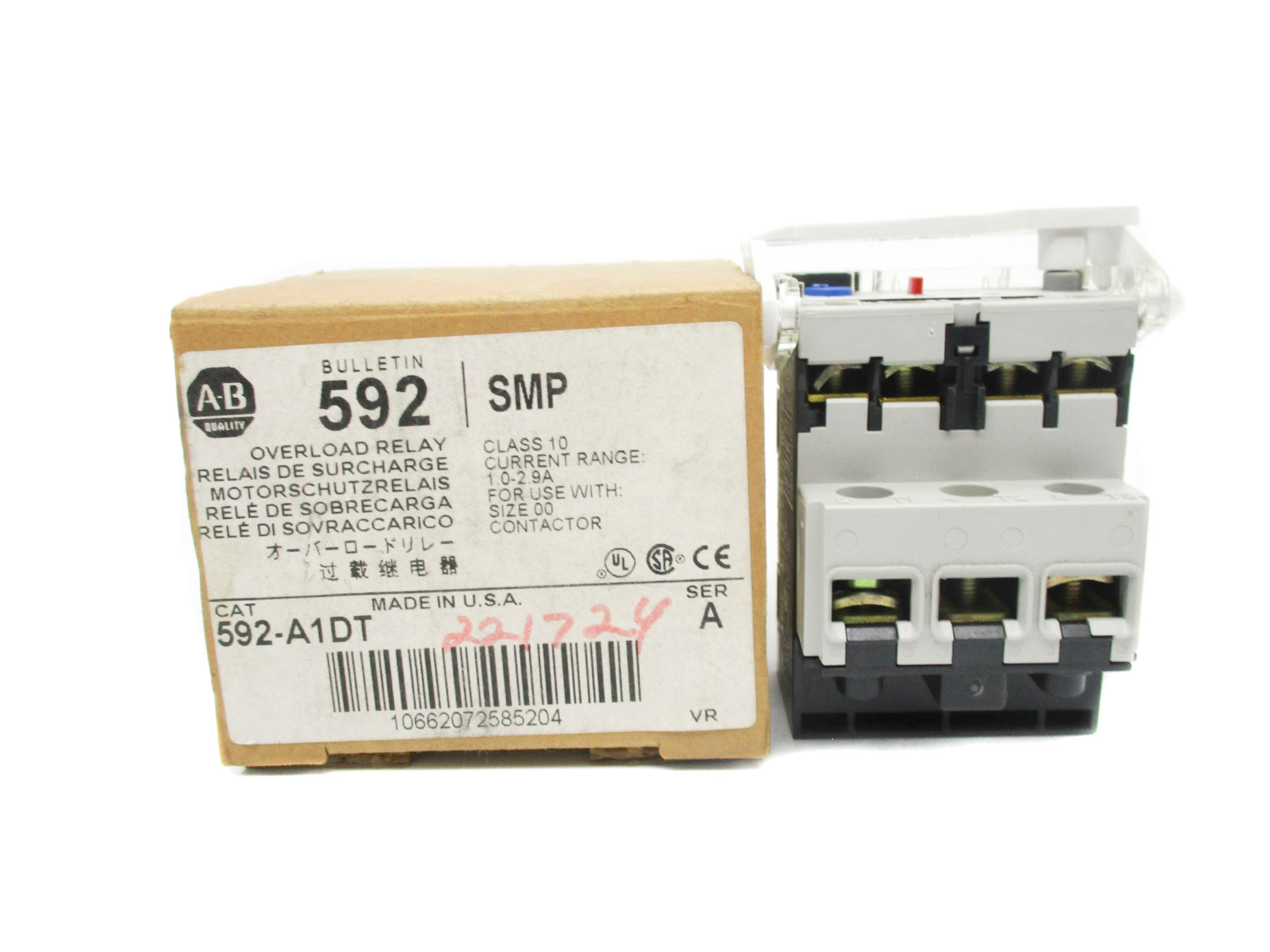 INDUSTRIAL SPARE PART 592-A1DT SER. A 1.0-2.9A (BR/WH) NSMP