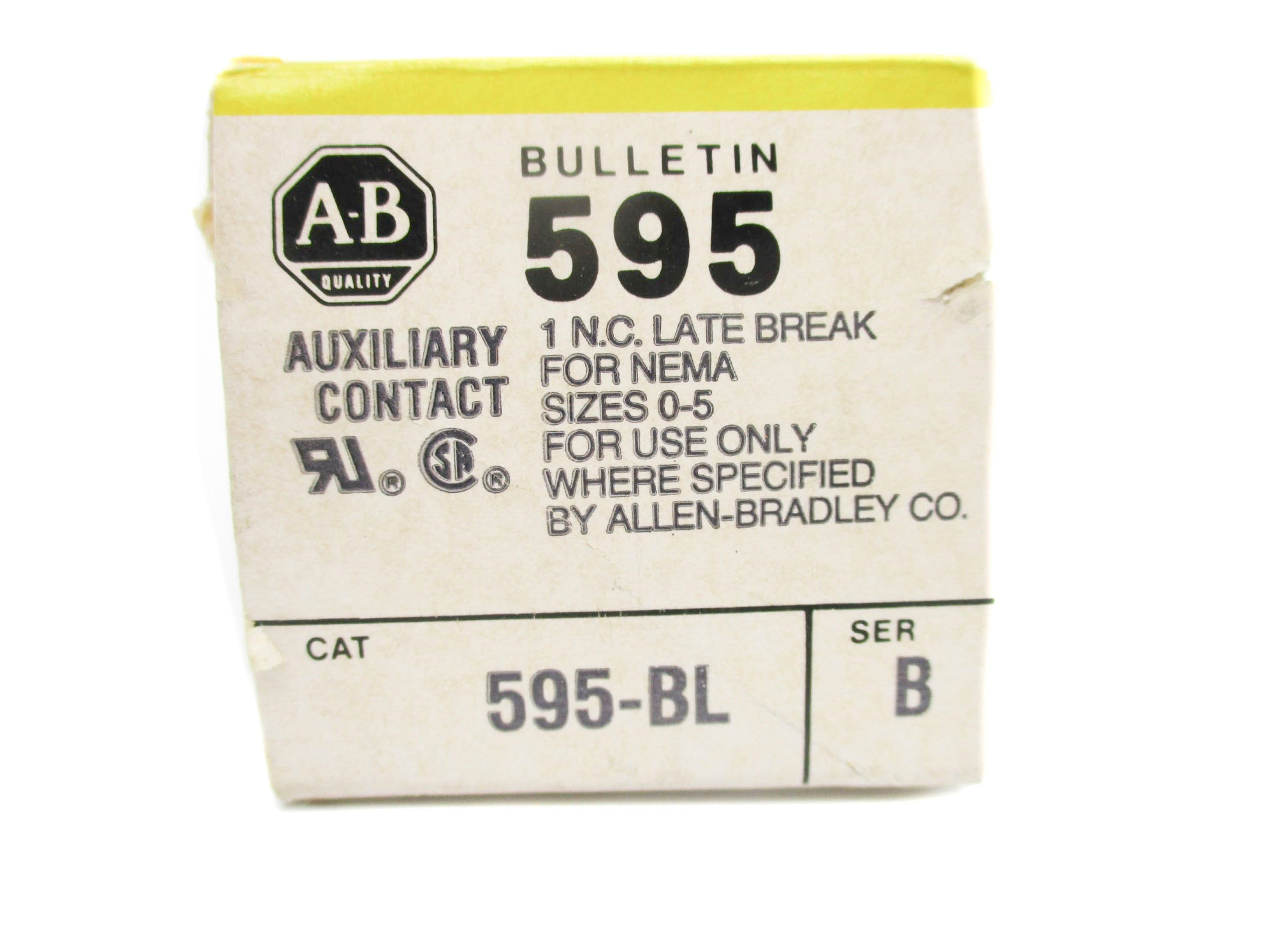 ALLEN BRADLEY 595-BL SER. B (BK/YL) NSMP