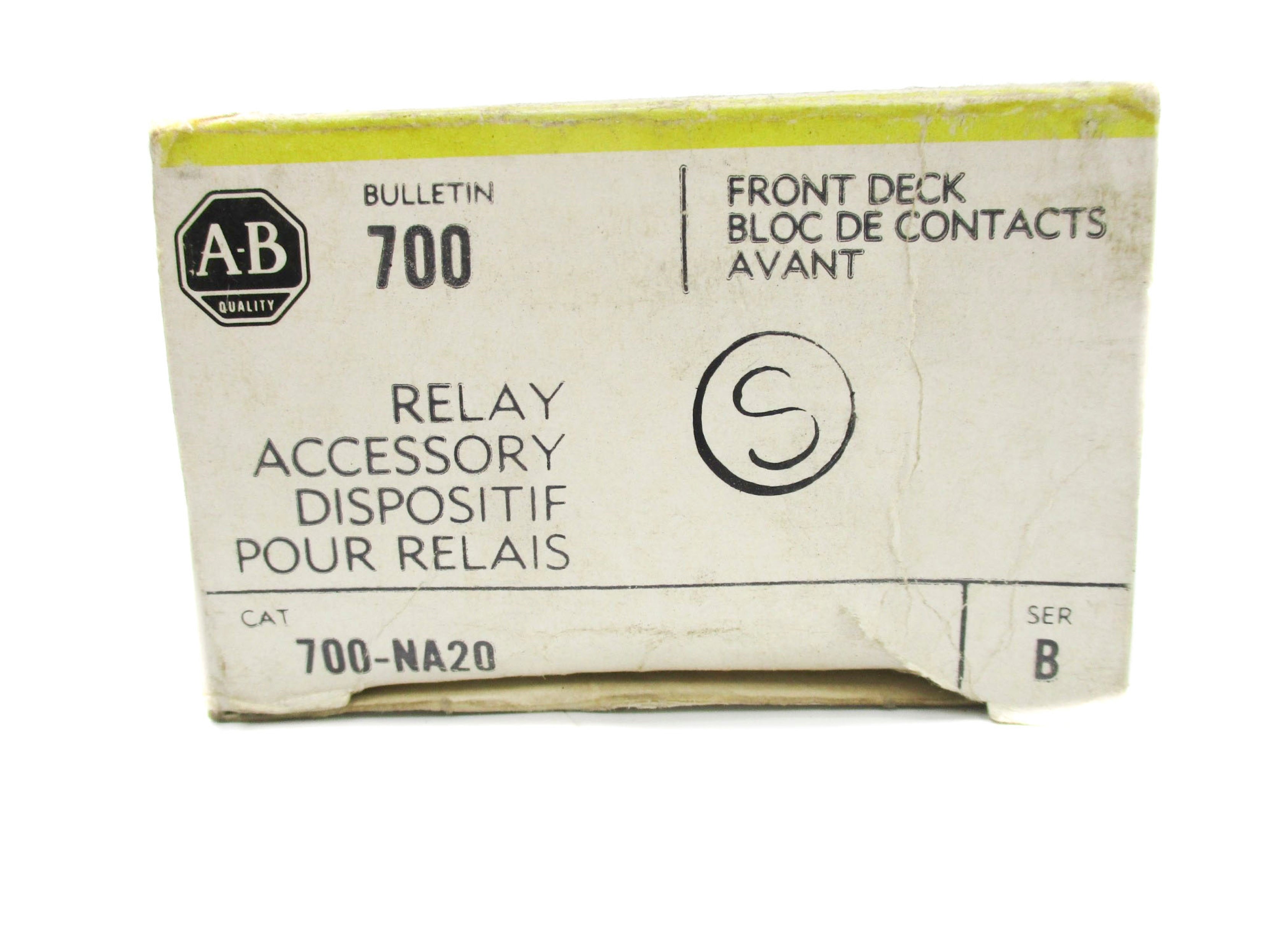 ALLEN BRADLEY 700-NA20 SER. B (BK/YL) NSMP