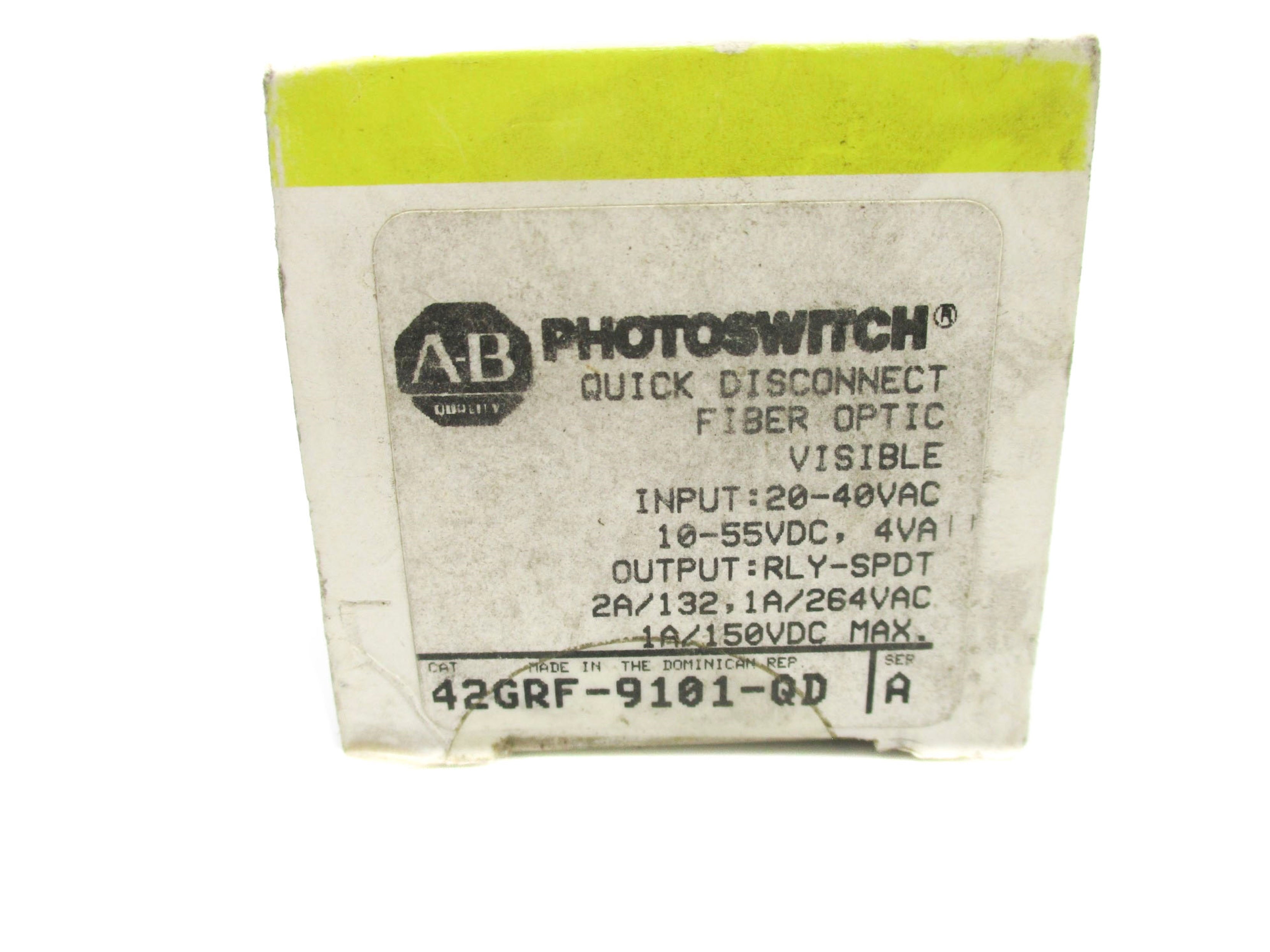 ALLEN BRADLEY 42GRF-9101-QD SER. A (BK/YL) NSMP