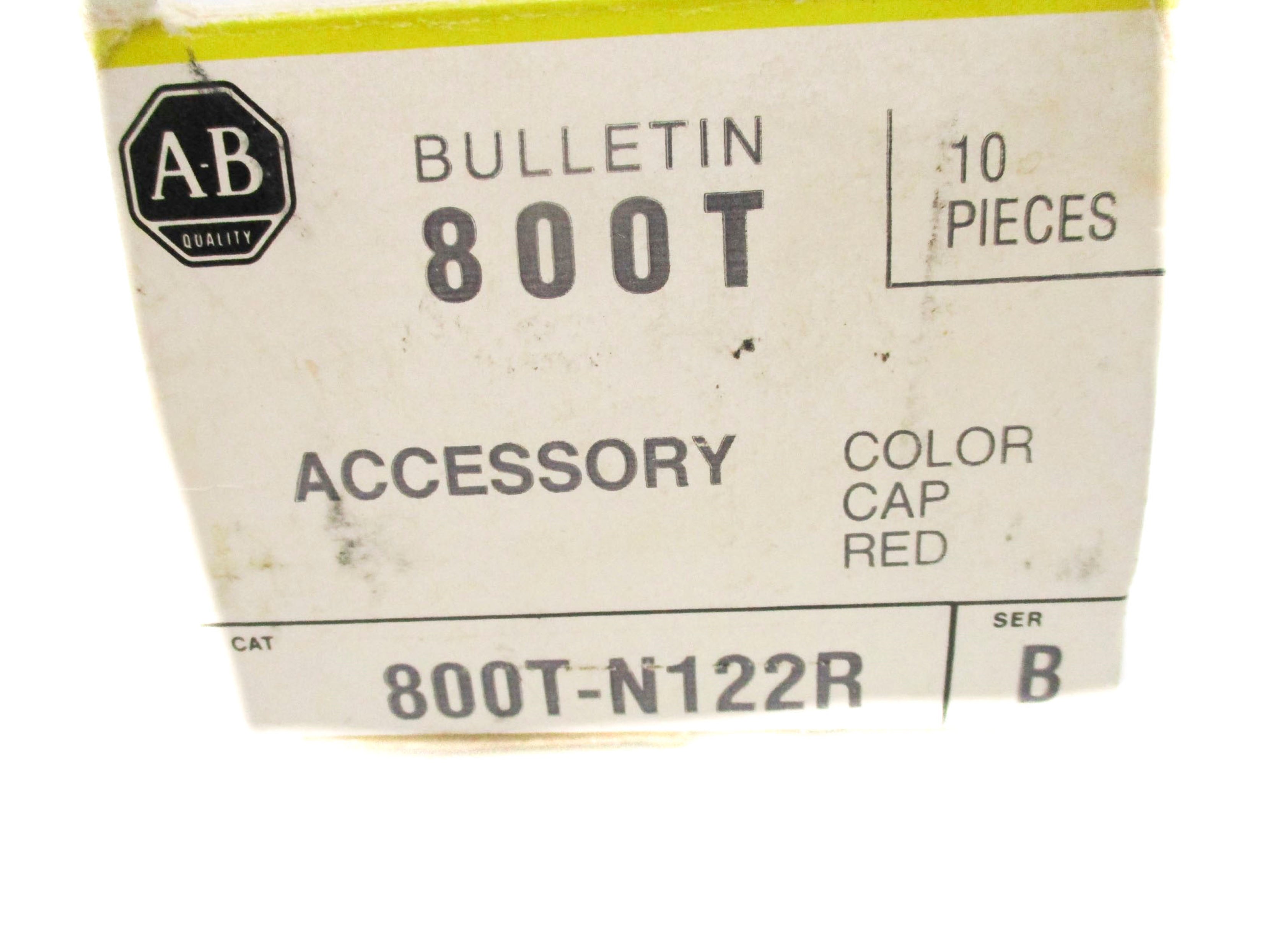 ALLEN BRADLEY 800T-N122R SER. B (BK/YL) (PKG OF 10) NSMP