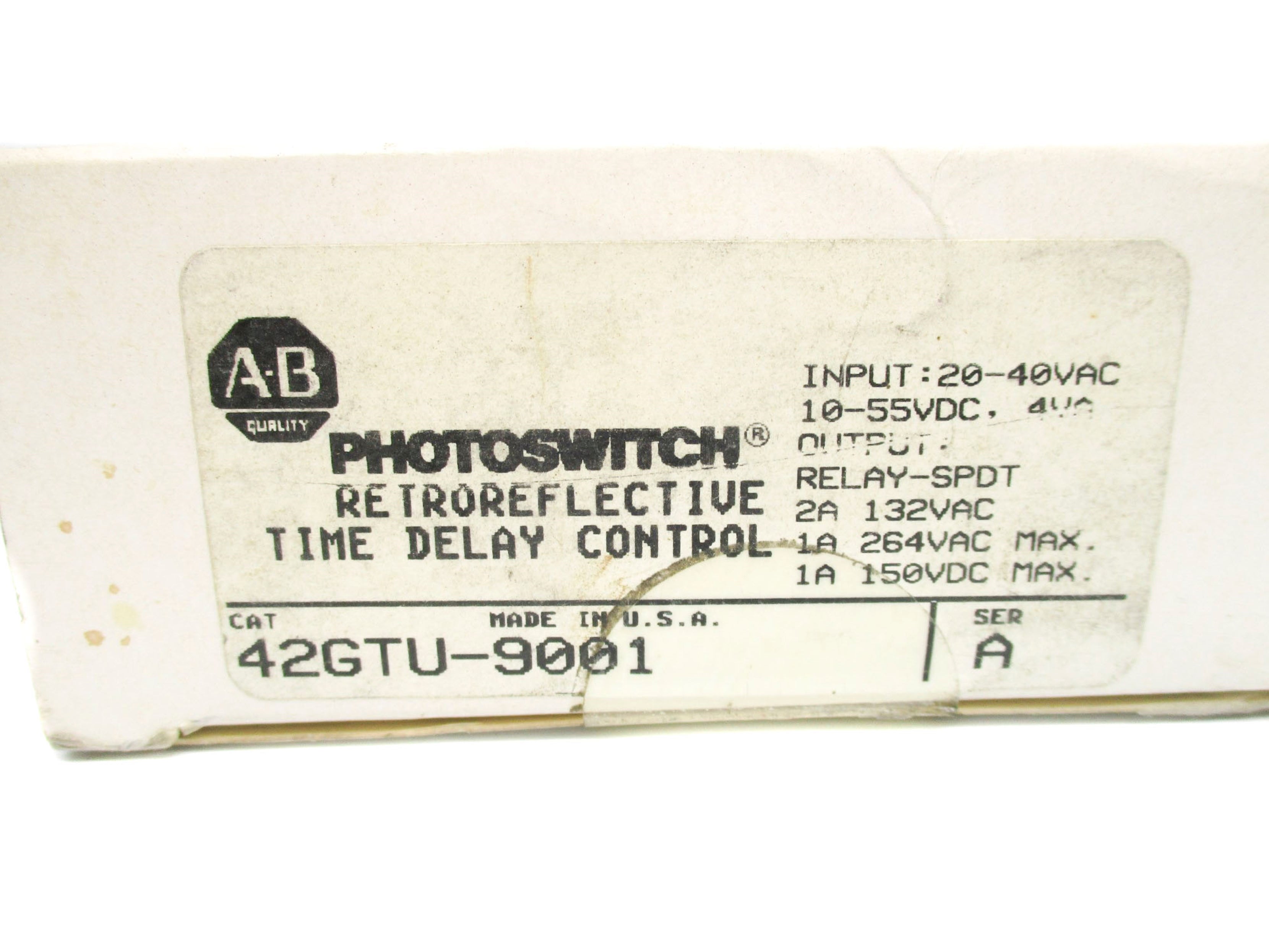ALLEN BRADLEY 42GTU-9001 SER. A (BK/YL) NSMP