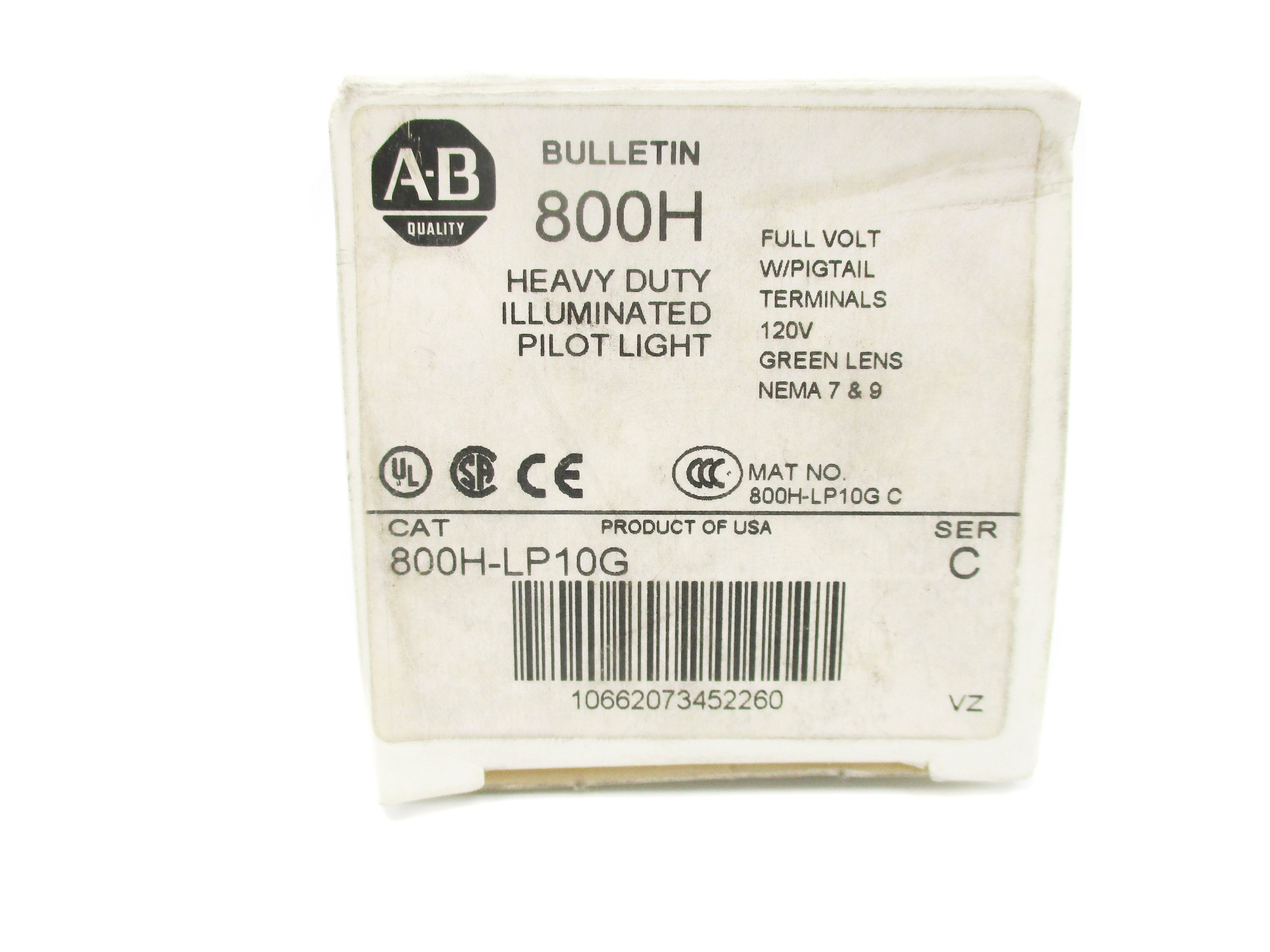 ALLEN BRADLEY 800H-LP10G SER. C (WH) NSMP