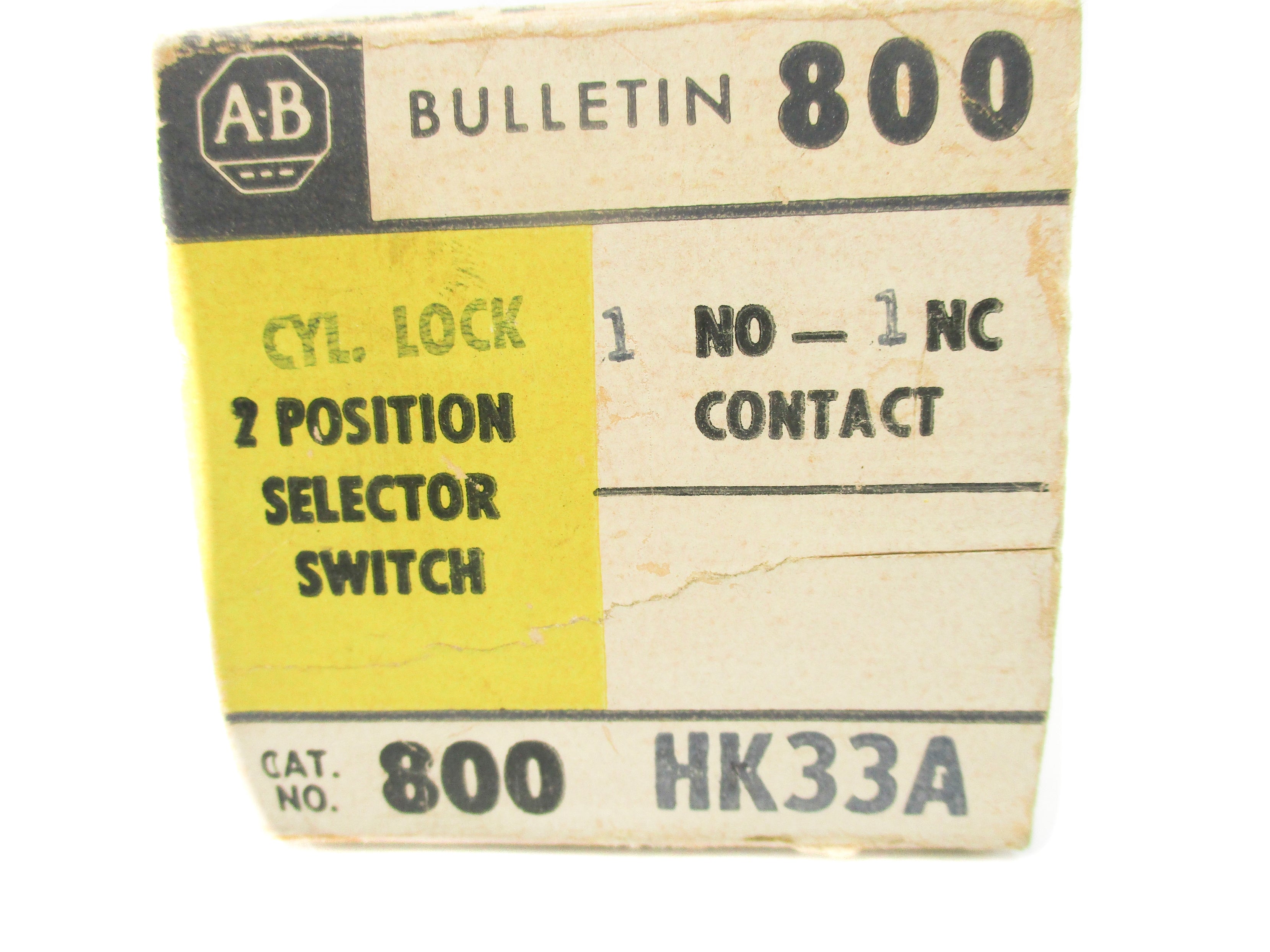 ALLEN BRADLEY 800-HK33A (BK/YL) NSMP