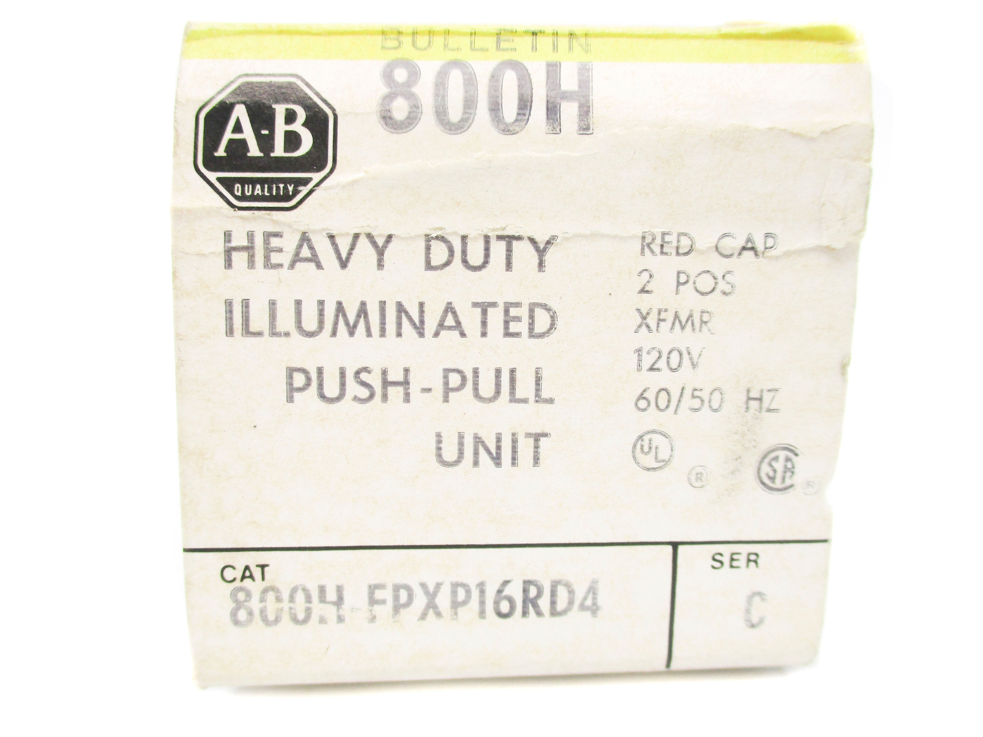 ALLEN BRADLEY 800H-FPXP16RD4 SER. C (BK/YL) NSMP