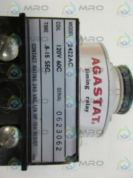 AGASTAT 2422AC TIMING RELAY *USED*