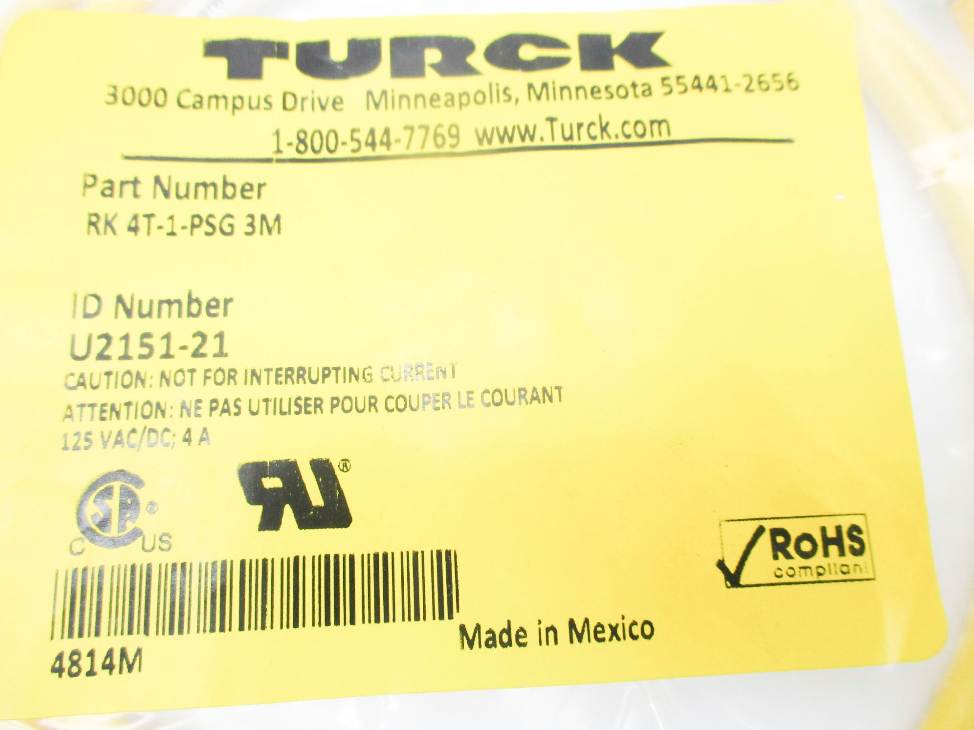 TURCK RK4T-1-PSG3M NSMP