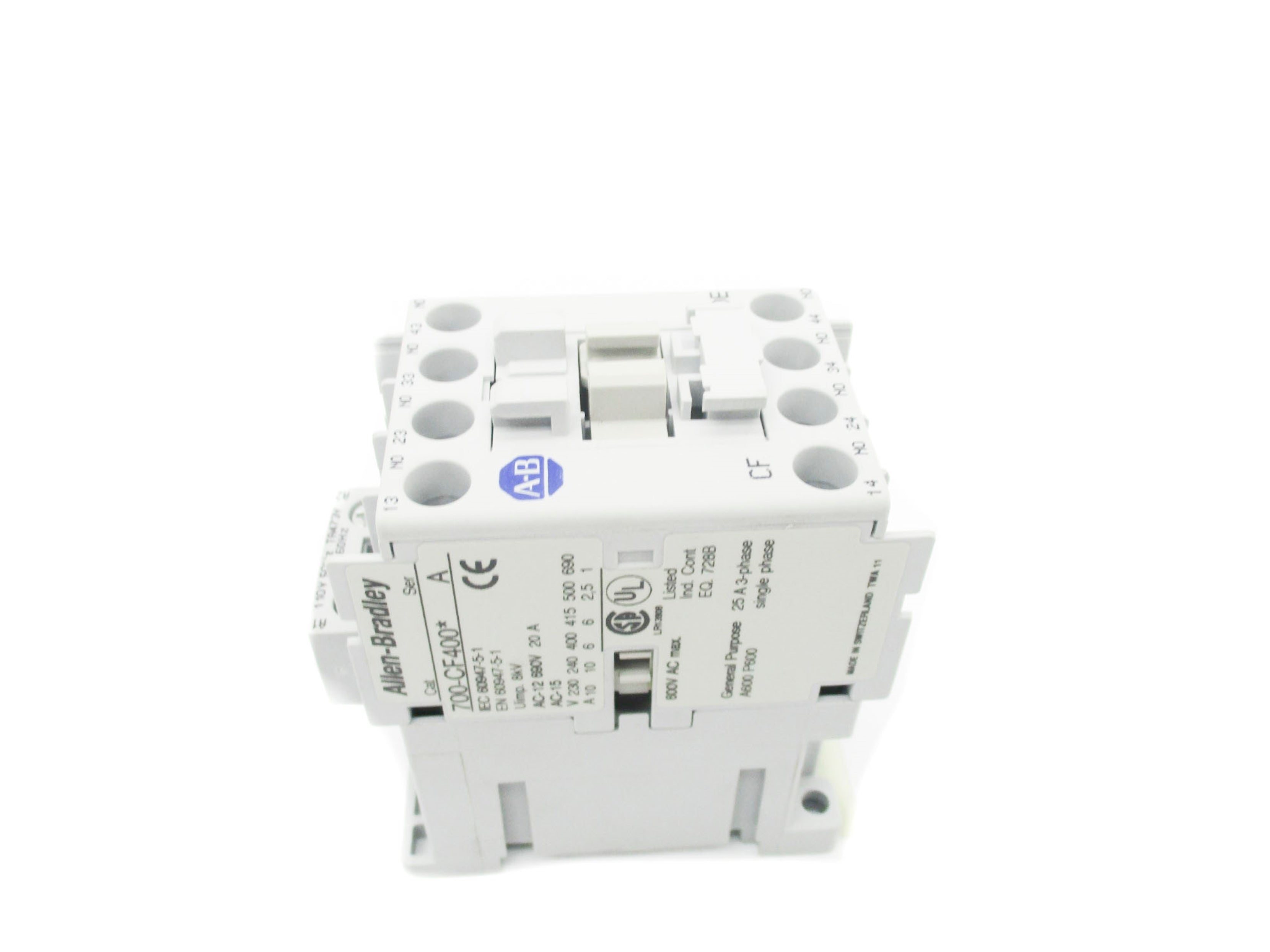 ALLEN BRADLEY 700-CF400VD SER. A 110/120V 20A (BR/WH) NSMP