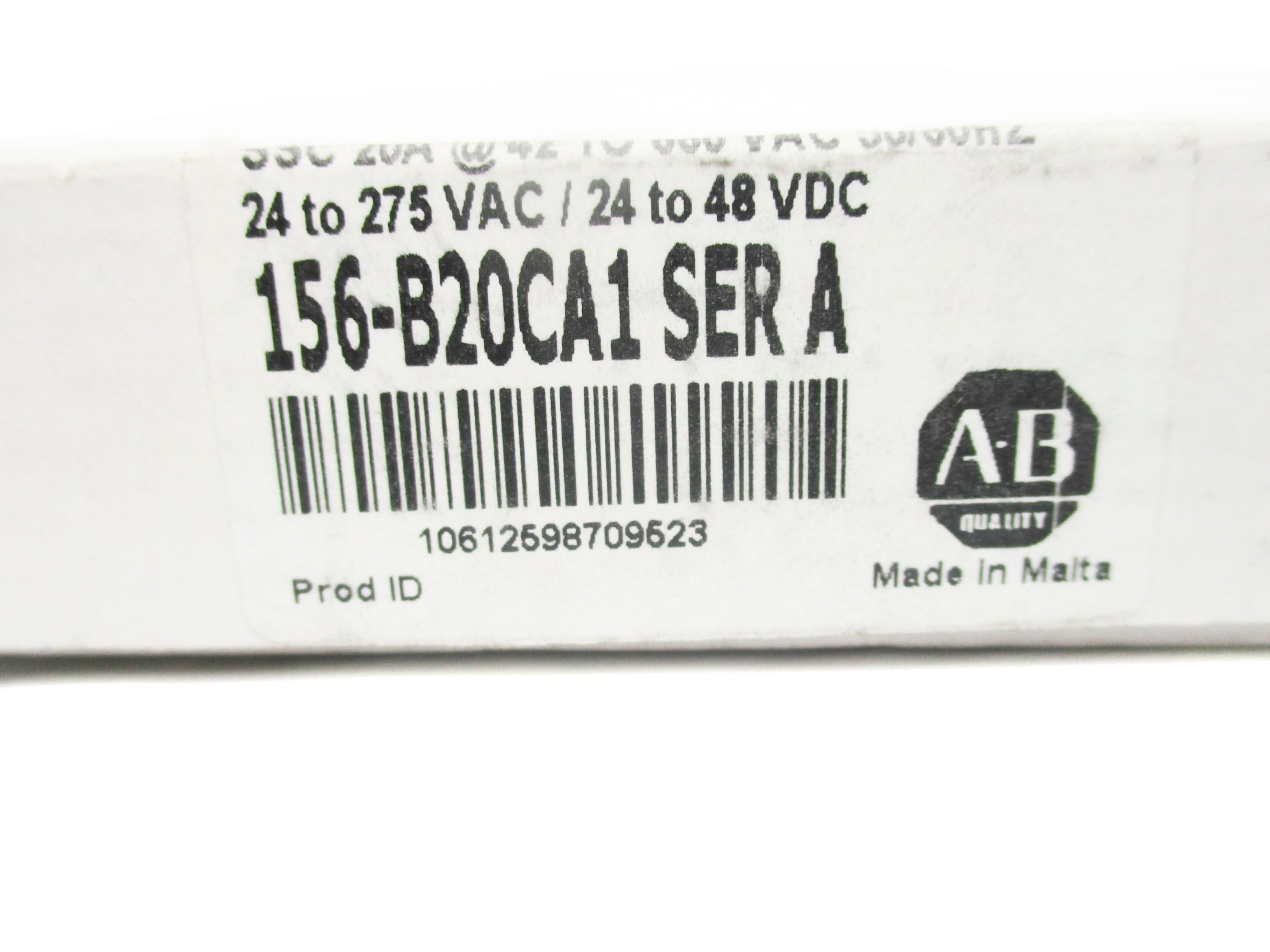 ALLEN BRADLEY 156-B20CA1 SER. A 24-257V (WH) NSMP