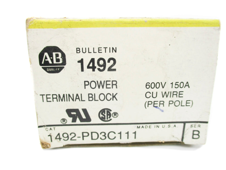 ALLEN BRADLEY 1492-PD3C111 SER. B (BK/YL) NSMP