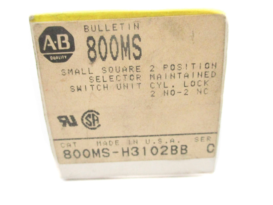 ALLEN BRADLEY 800MS-H3102BB SER. C (BK/YL) NSMP
