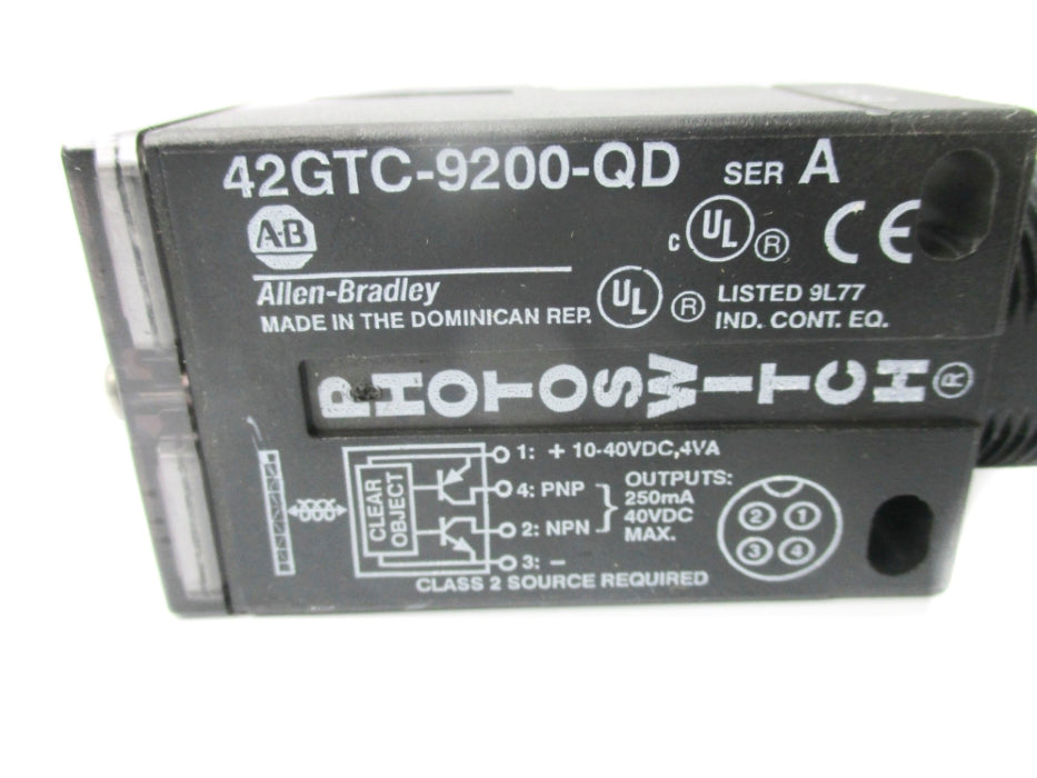 ALLEN BRADLEY 42GTC-9200-QD SER. A 10-40VDC NSNP