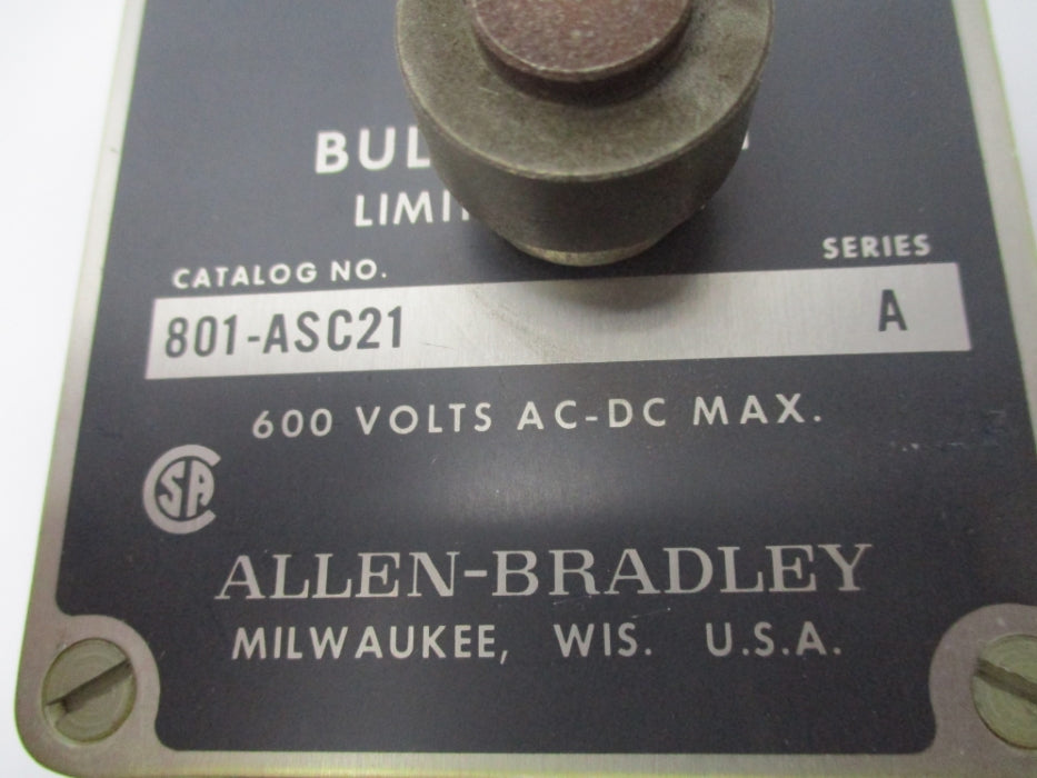ALLEN BRADLEY 801-ASC21 SER. A 600VAC/DC NSNP