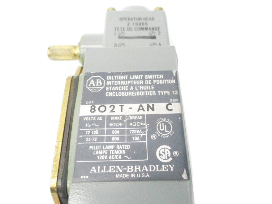 INDUSTRIAL SPARE PART 802T-AN SER. C 72-120VAC 60A NSNP