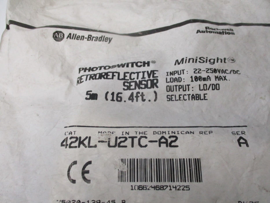 ALLEN BRADLEY 42KL-U2TC-A2 SER. A 22-250VAC/DC NSMP