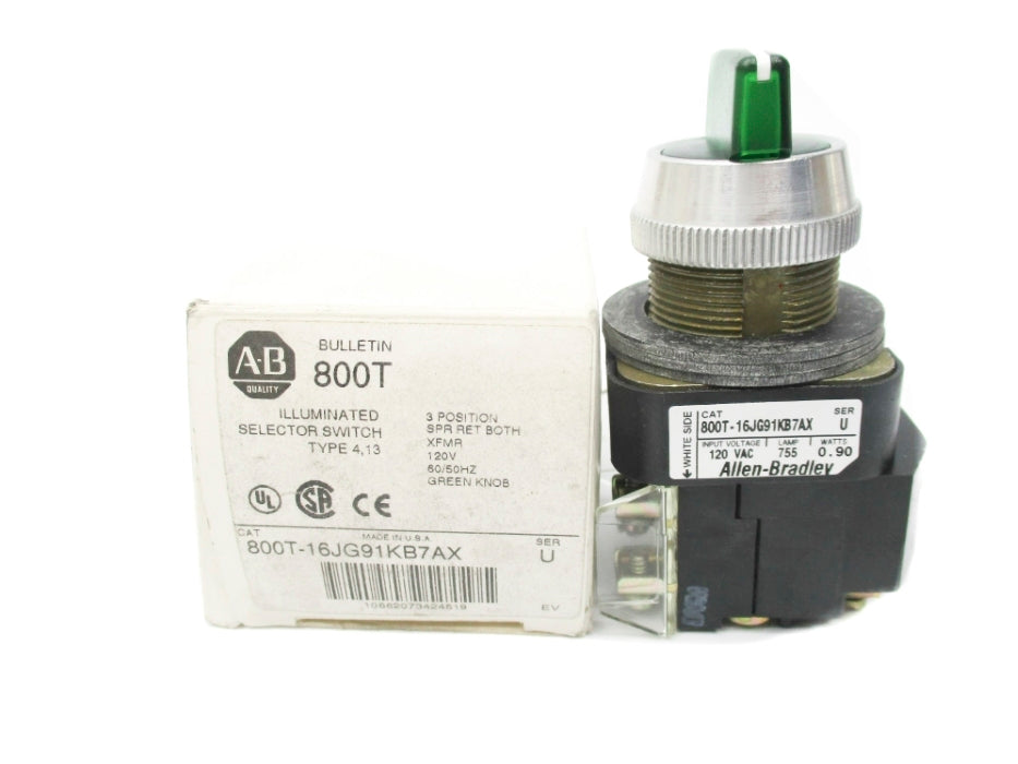 ALLEN BRADLEY 800T-16JG91KB7AX SER. U (WH) NSMP