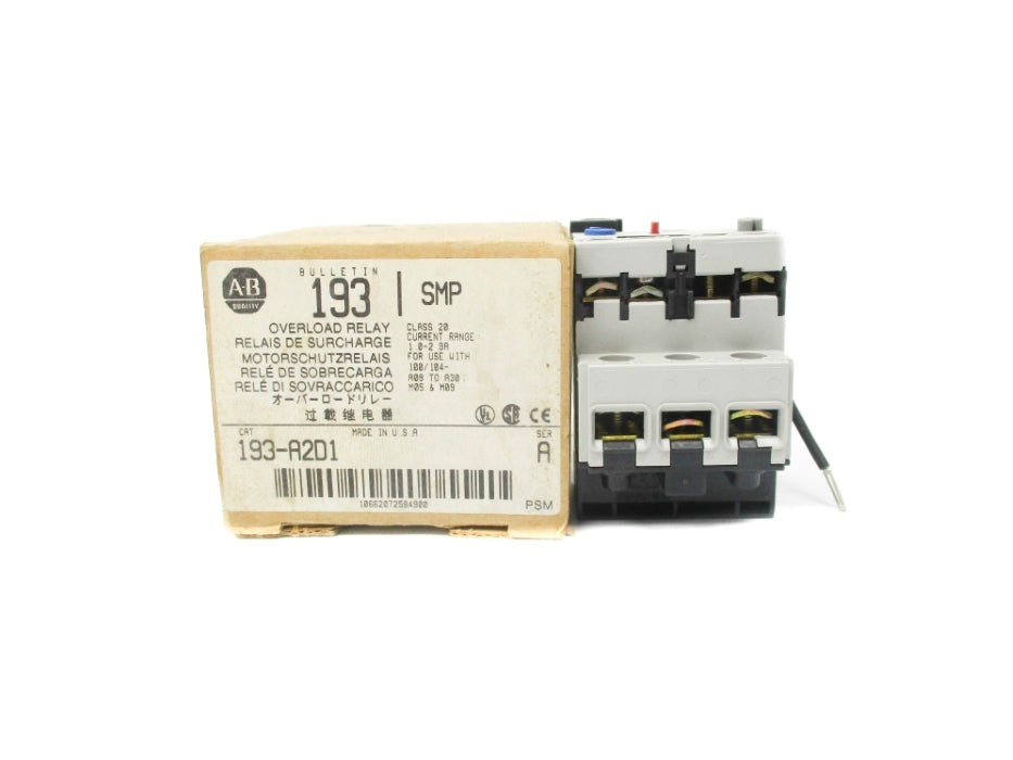 ALLEN BRADLEY 193-A2D1 SER. A 690V 1.0-2.9A (BR/WH) NSMP