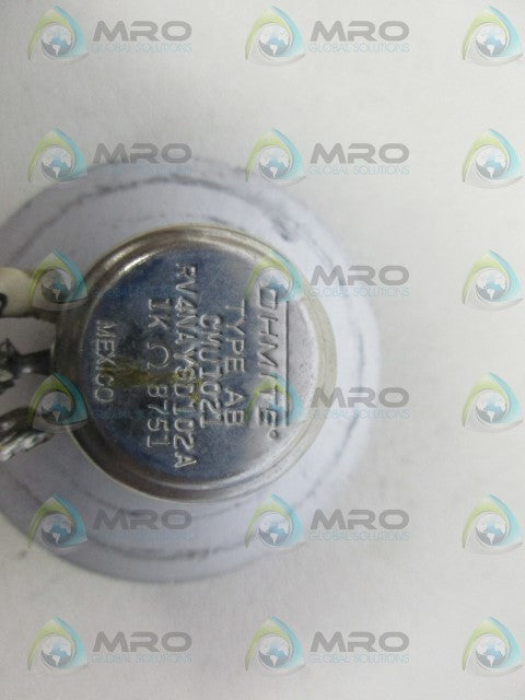 OHMITE CMU1021 POTENTIOMETER (AS PICTURED) *USED*